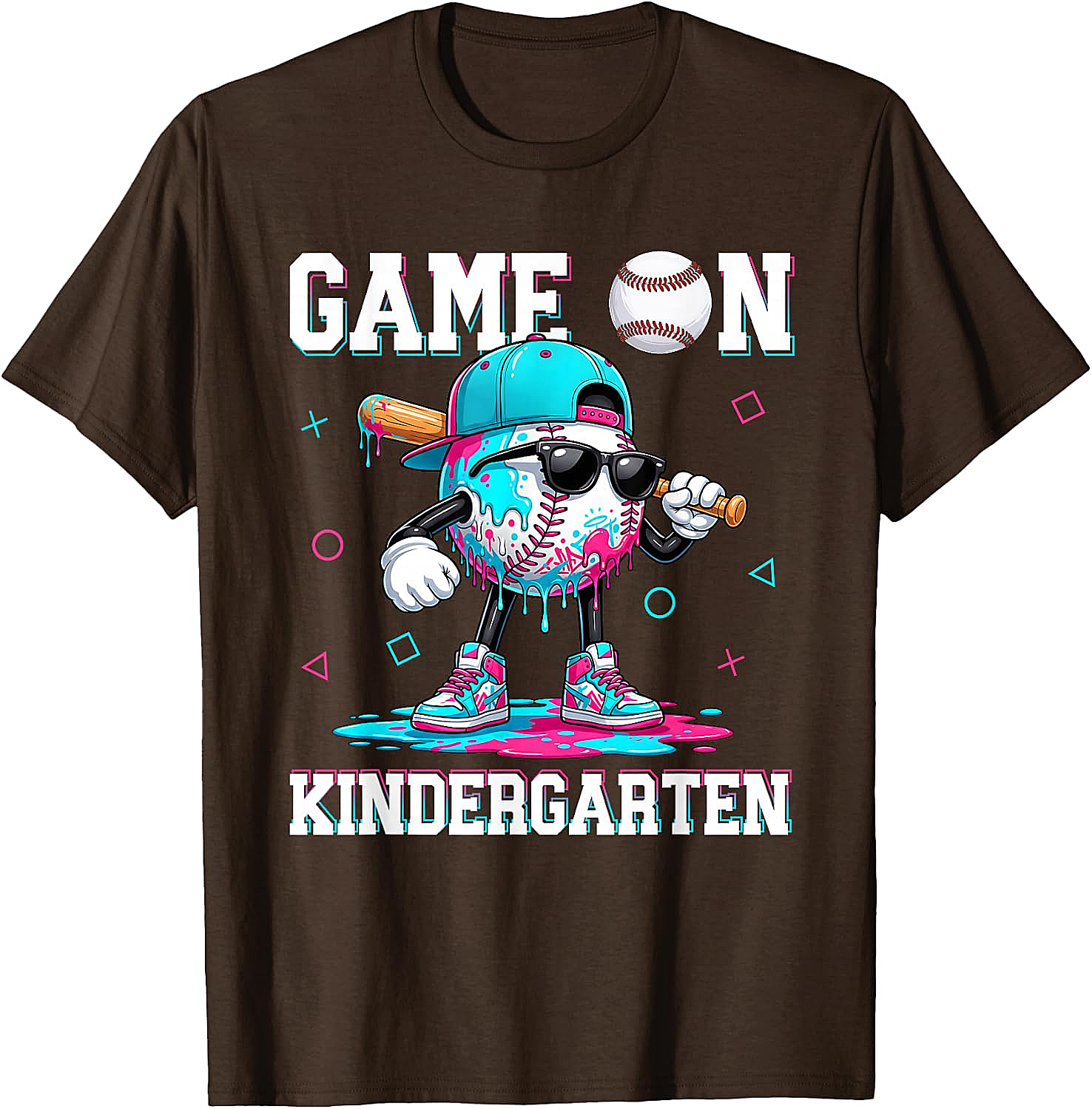 Kindergarten Baseball Game On Drip Tee Back to School