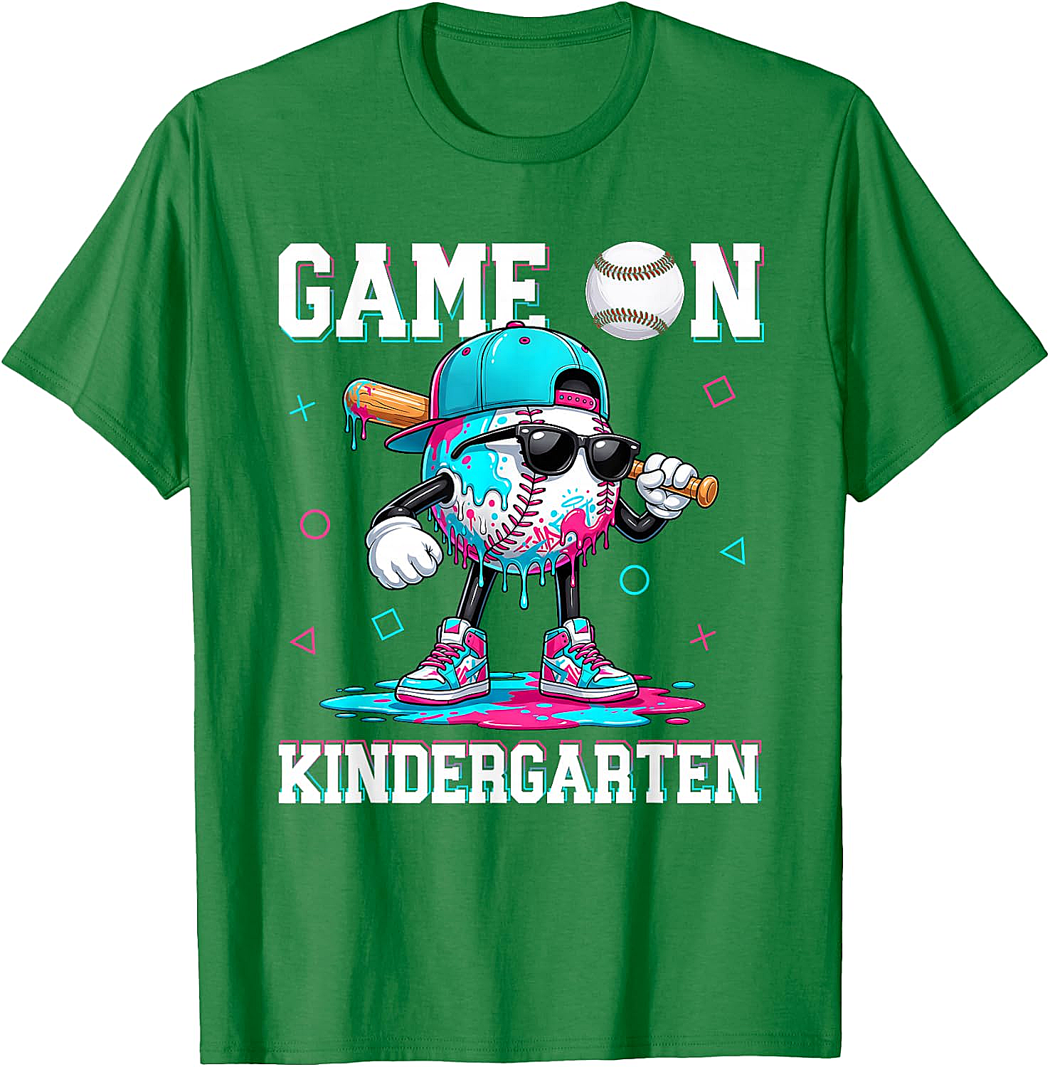 Kindergarten Baseball Game On Drip Tee Back to School