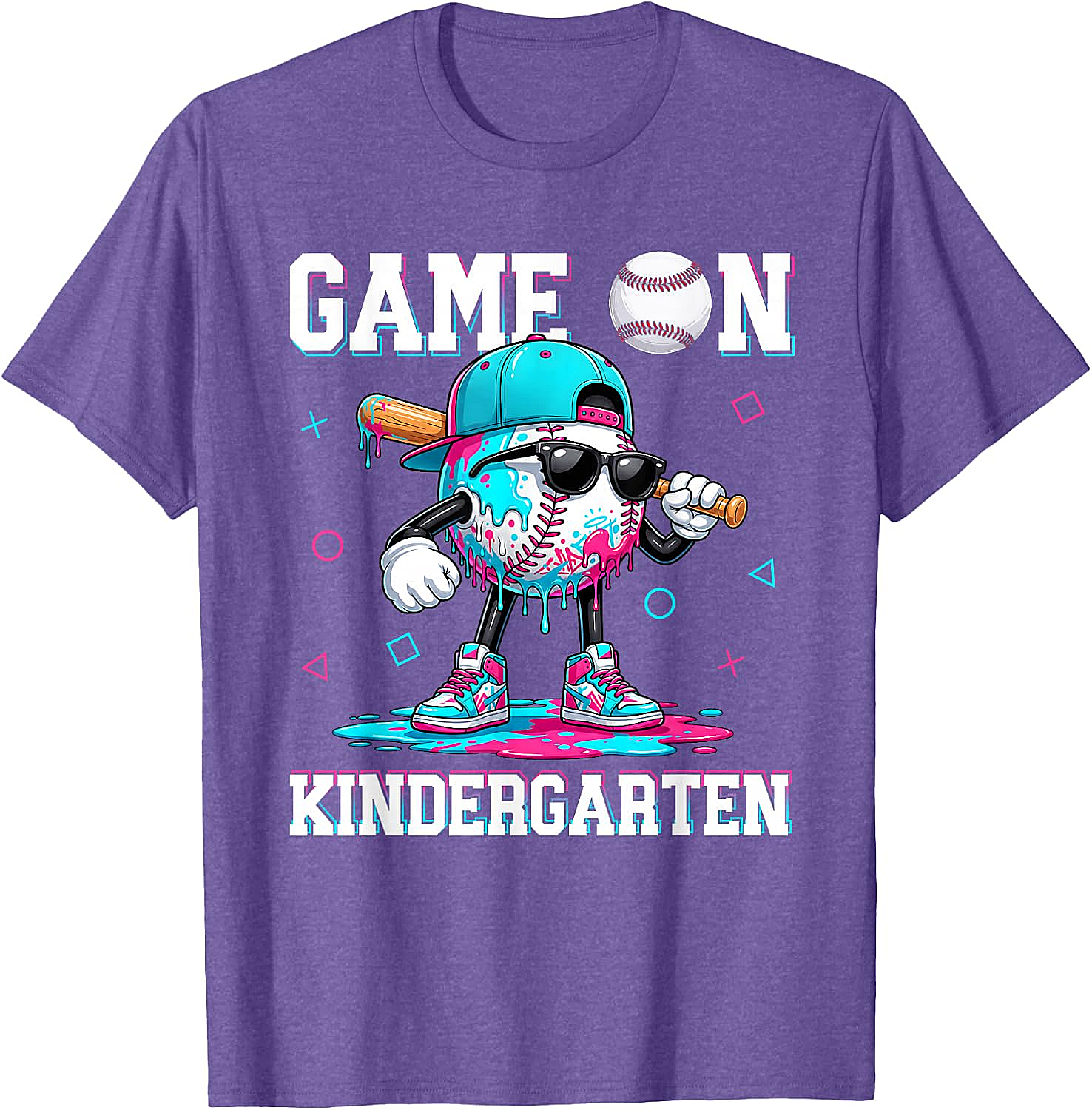 Kindergarten Baseball Game On Drip Tee Back to School