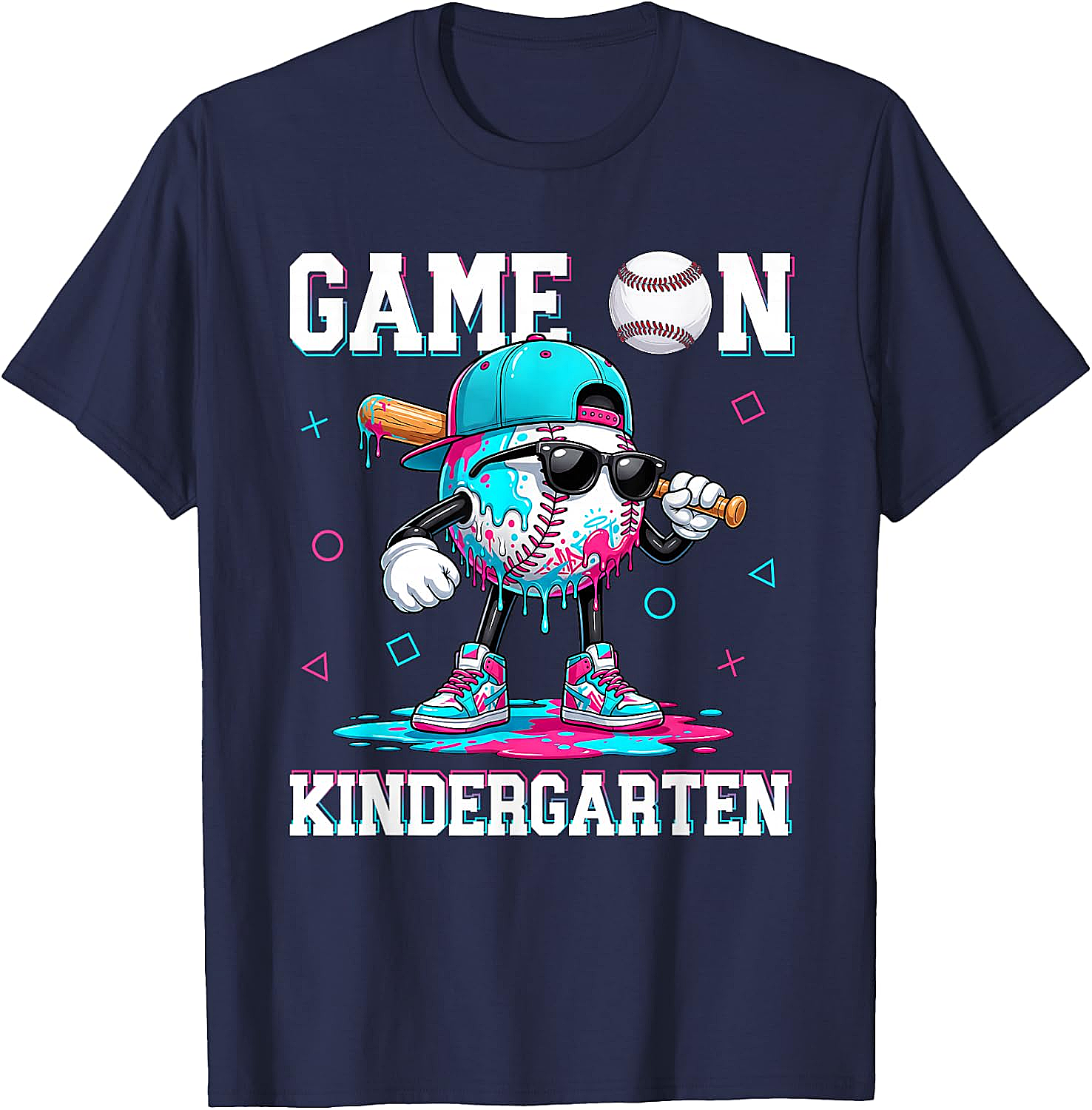 Kindergarten Baseball Game On Drip Tee Back to School