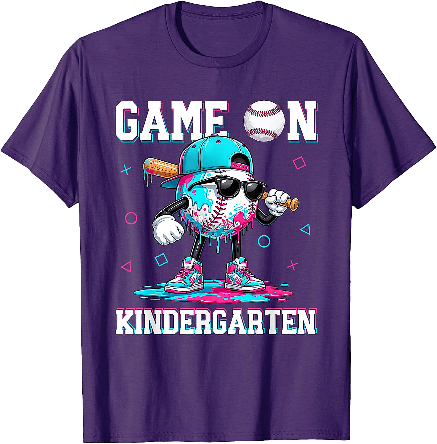 Kindergarten Baseball Game On Drip Tee Back to School