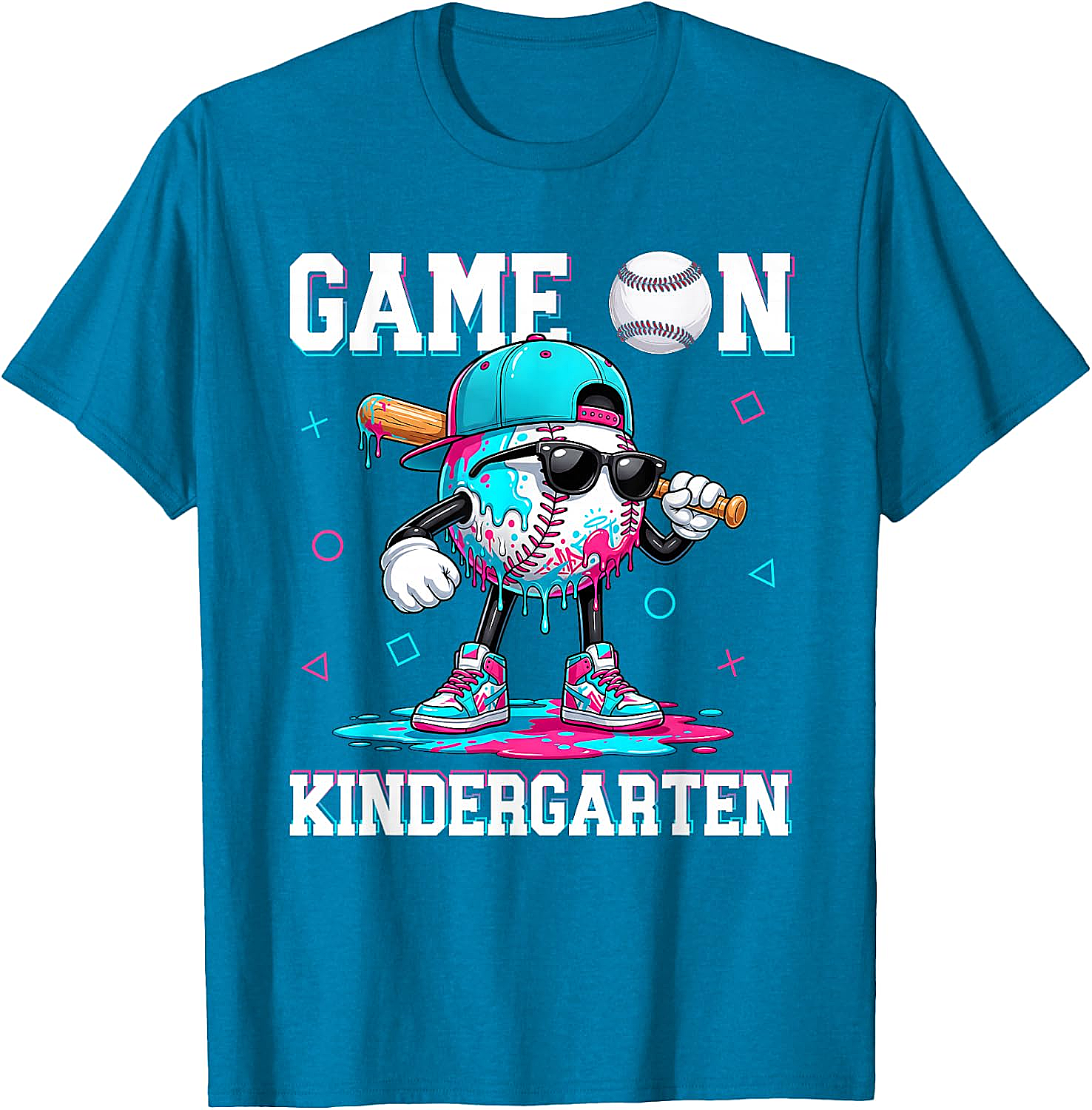 Kindergarten Baseball Game On Drip Tee Back to School