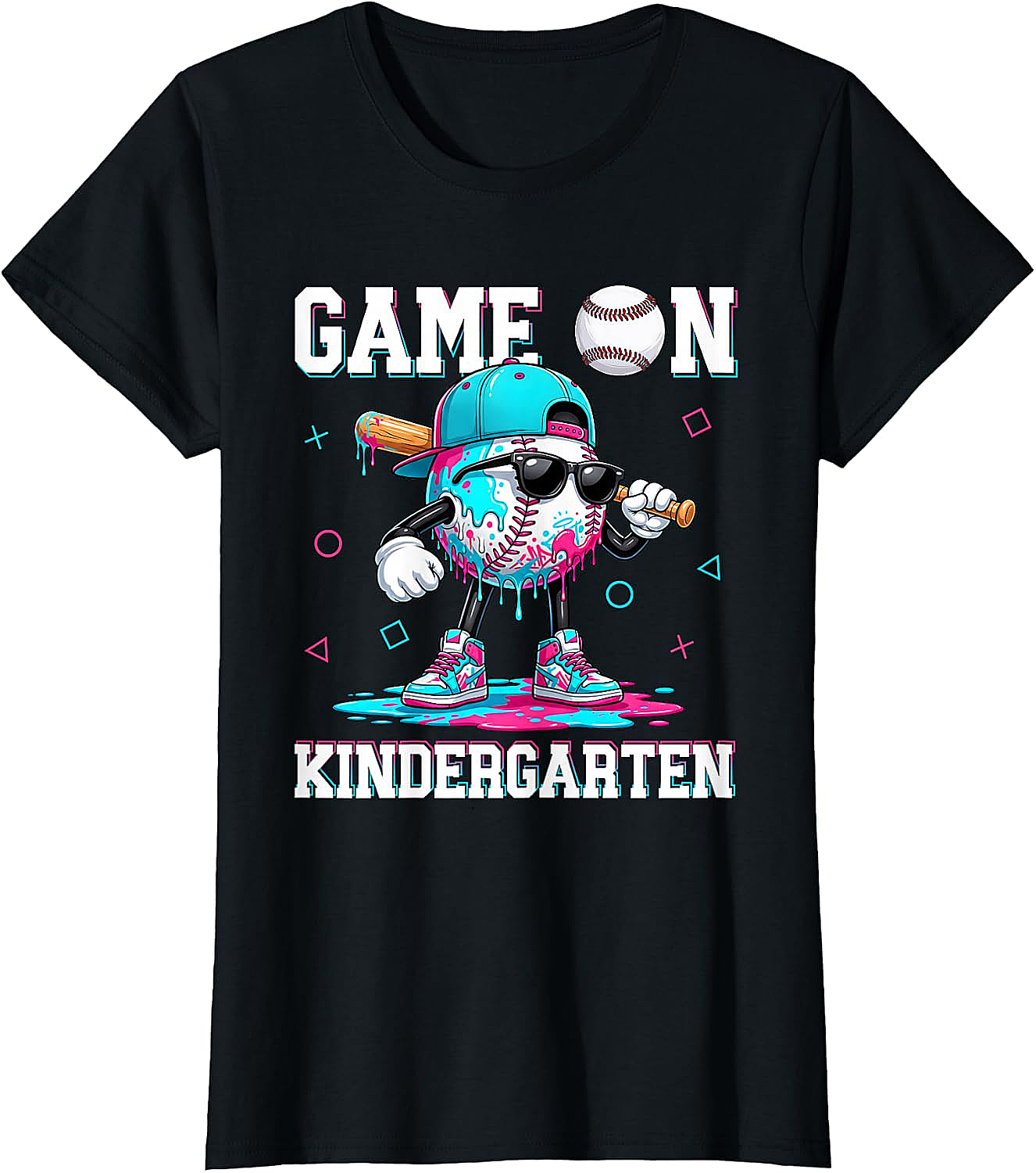Kindergarten Baseball Game On Drip Tee Back to School