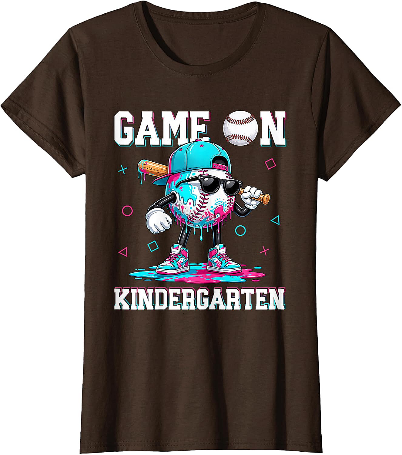 Kindergarten Baseball Game On Drip Tee Back to School