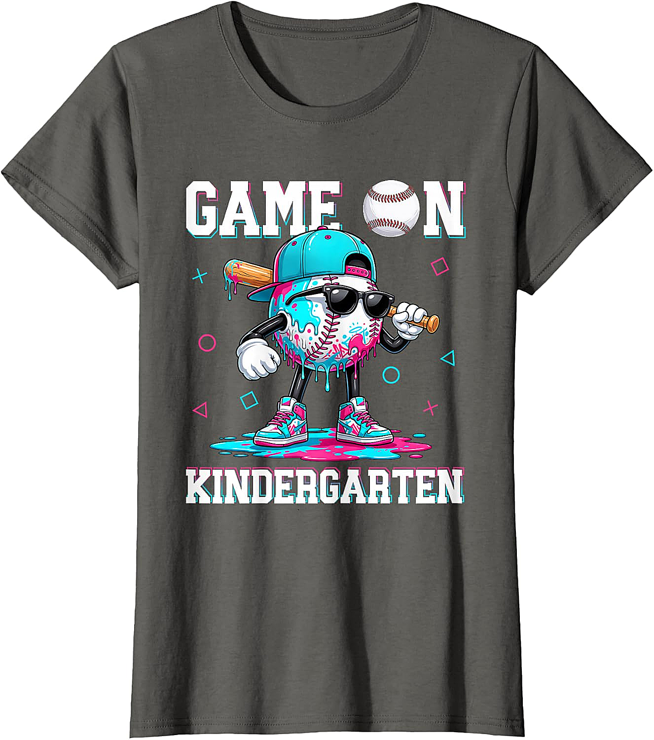 Kindergarten Baseball Game On Drip Tee Back to School