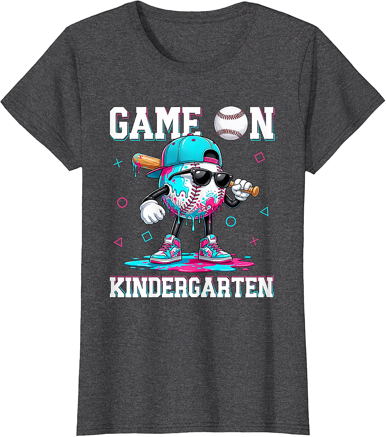 Kindergarten Baseball Game On Drip Tee Back to School