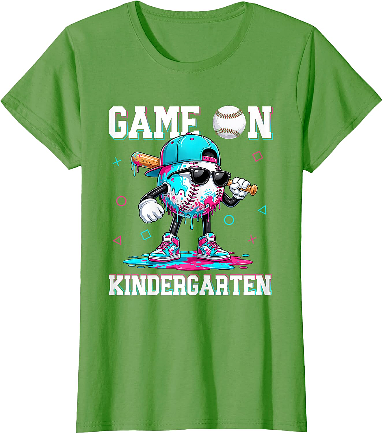 Kindergarten Baseball Game On Drip Tee Back to School