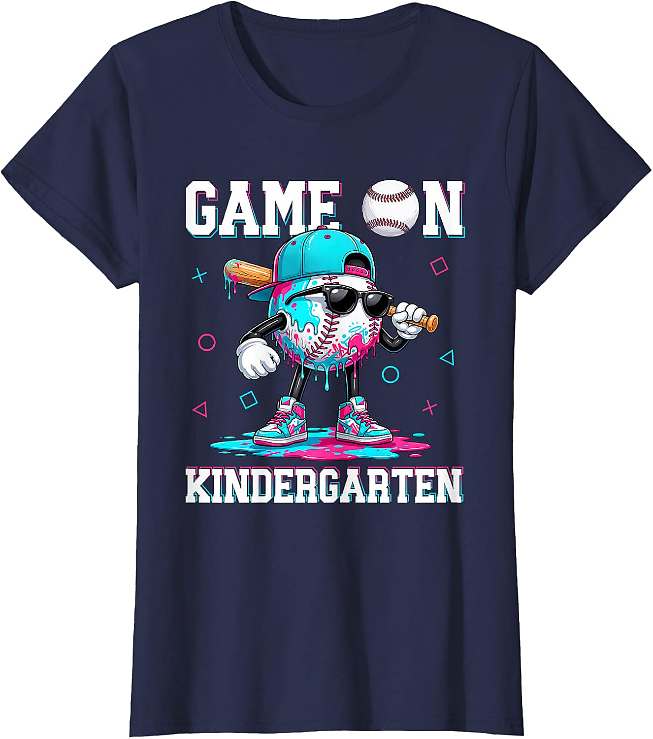 Kindergarten Baseball Game On Drip Tee Back to School