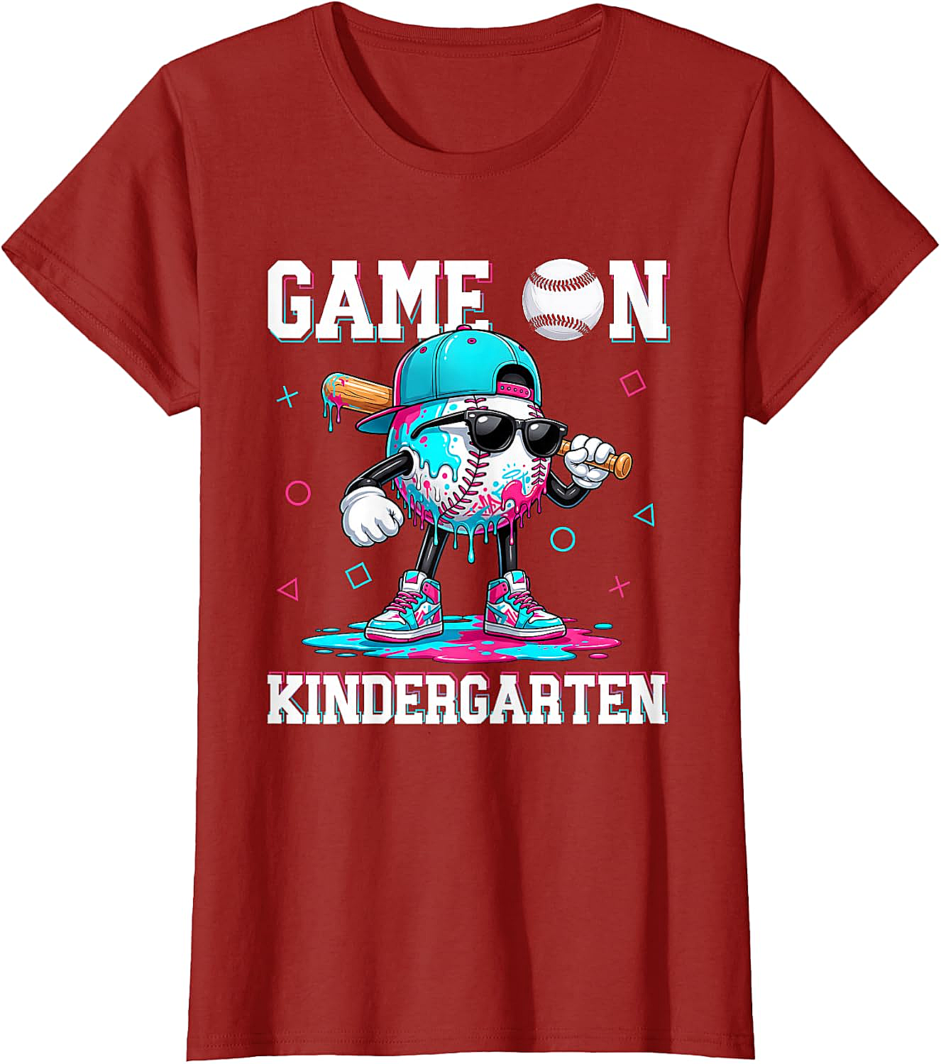 Kindergarten Baseball Game On Drip Tee Back to School