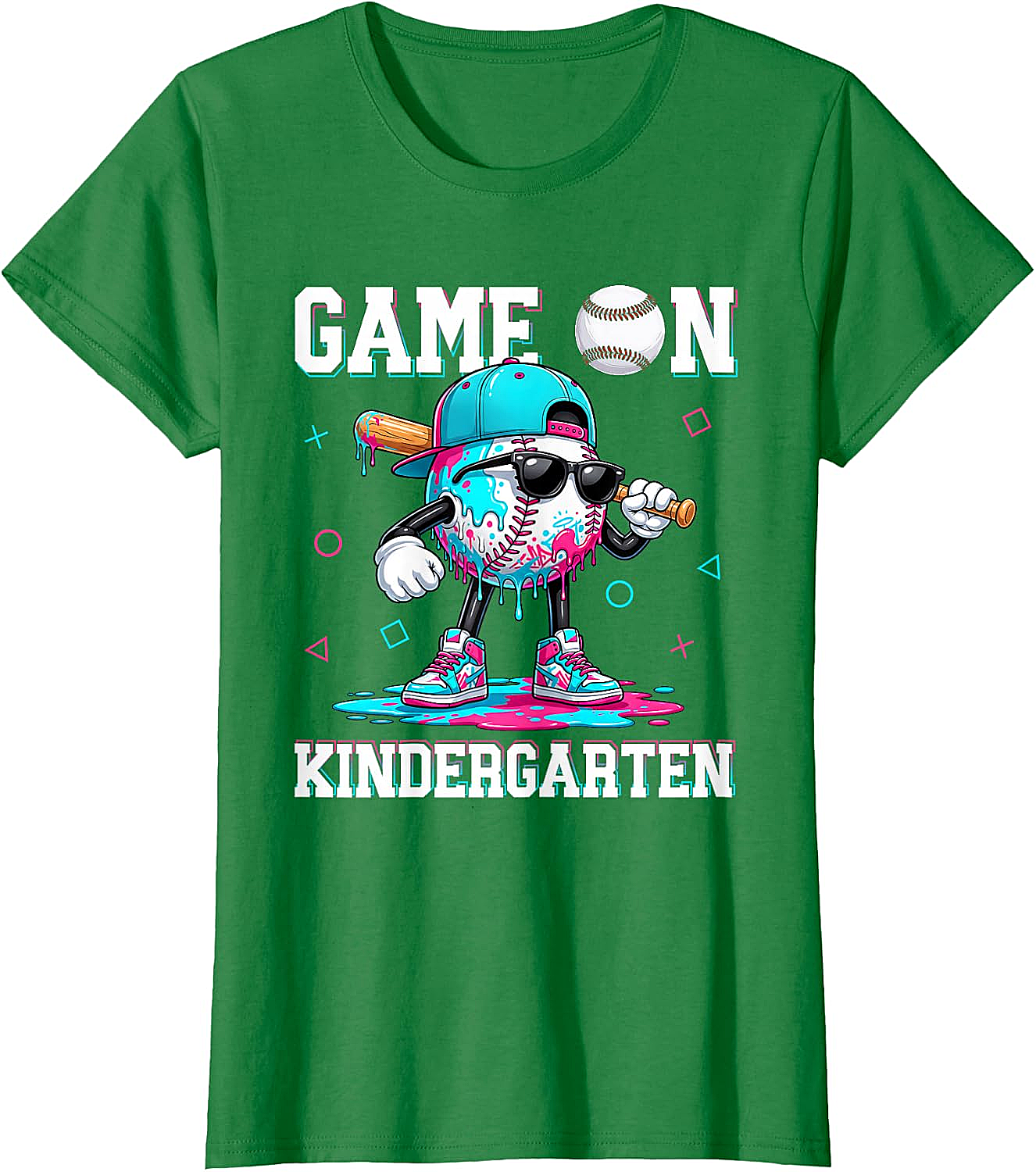 Kindergarten Baseball Game On Drip Tee Back to School