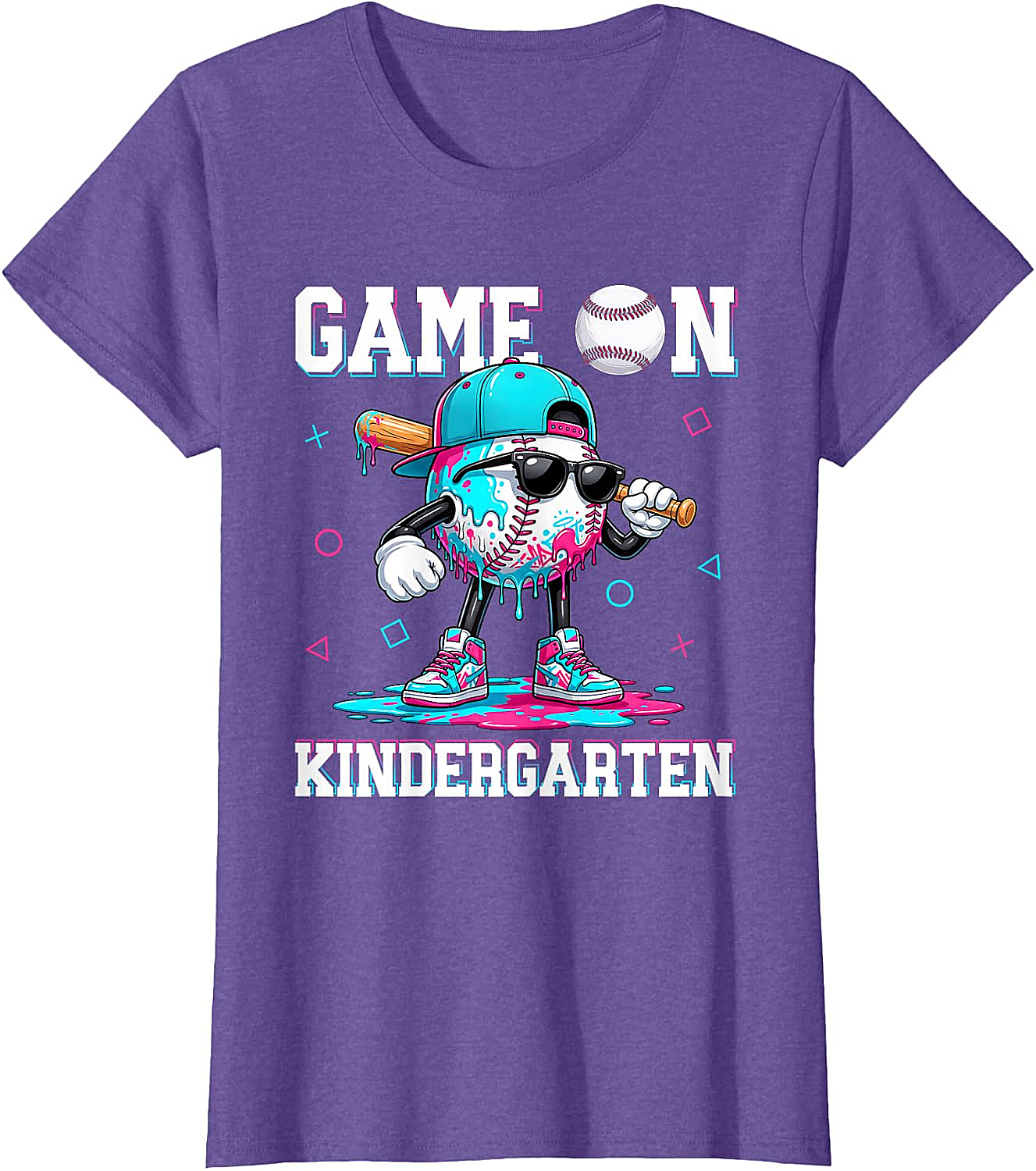 Kindergarten Baseball Game On Drip Tee Back to School