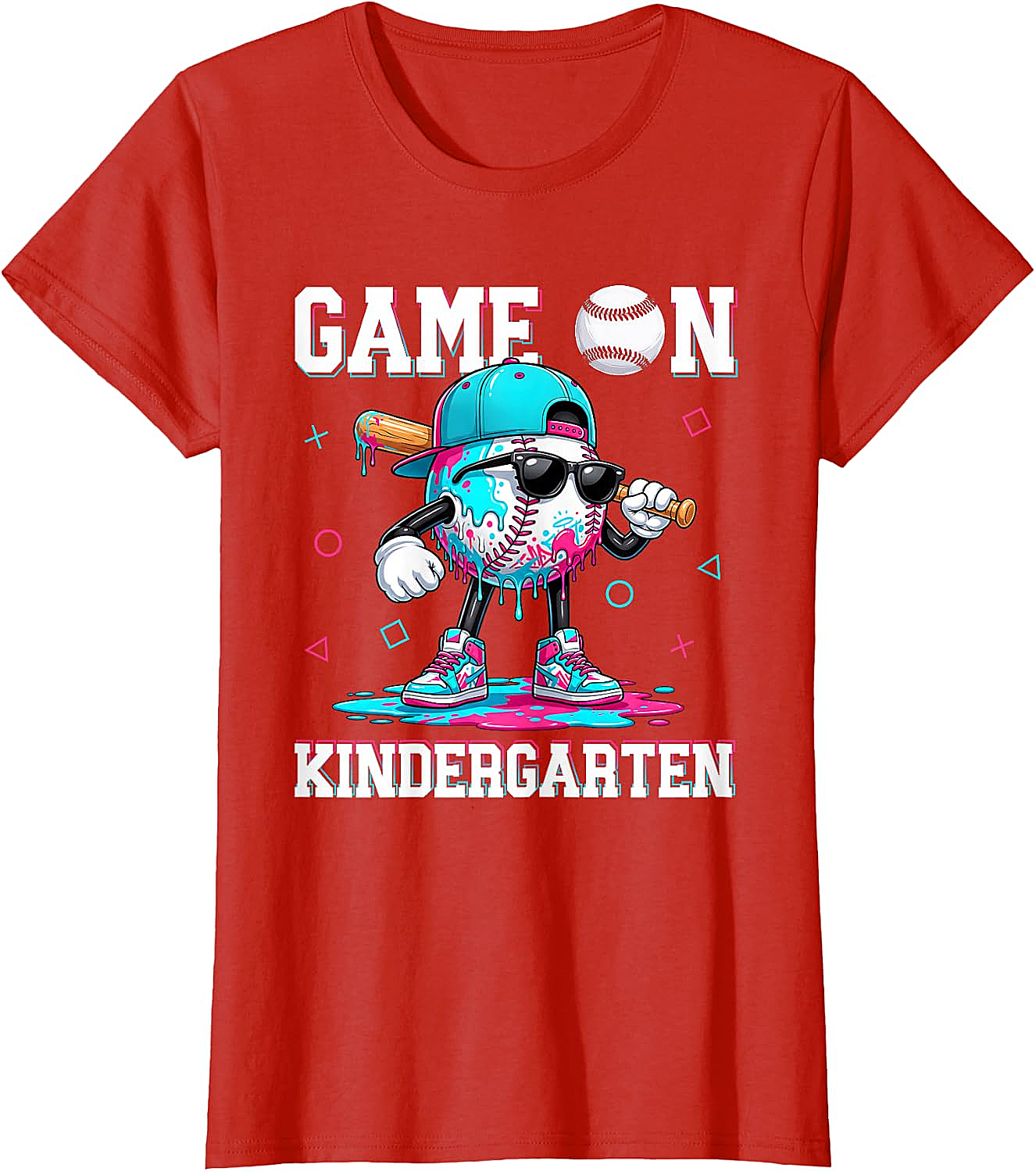 Kindergarten Baseball Game On Drip Tee Back to School