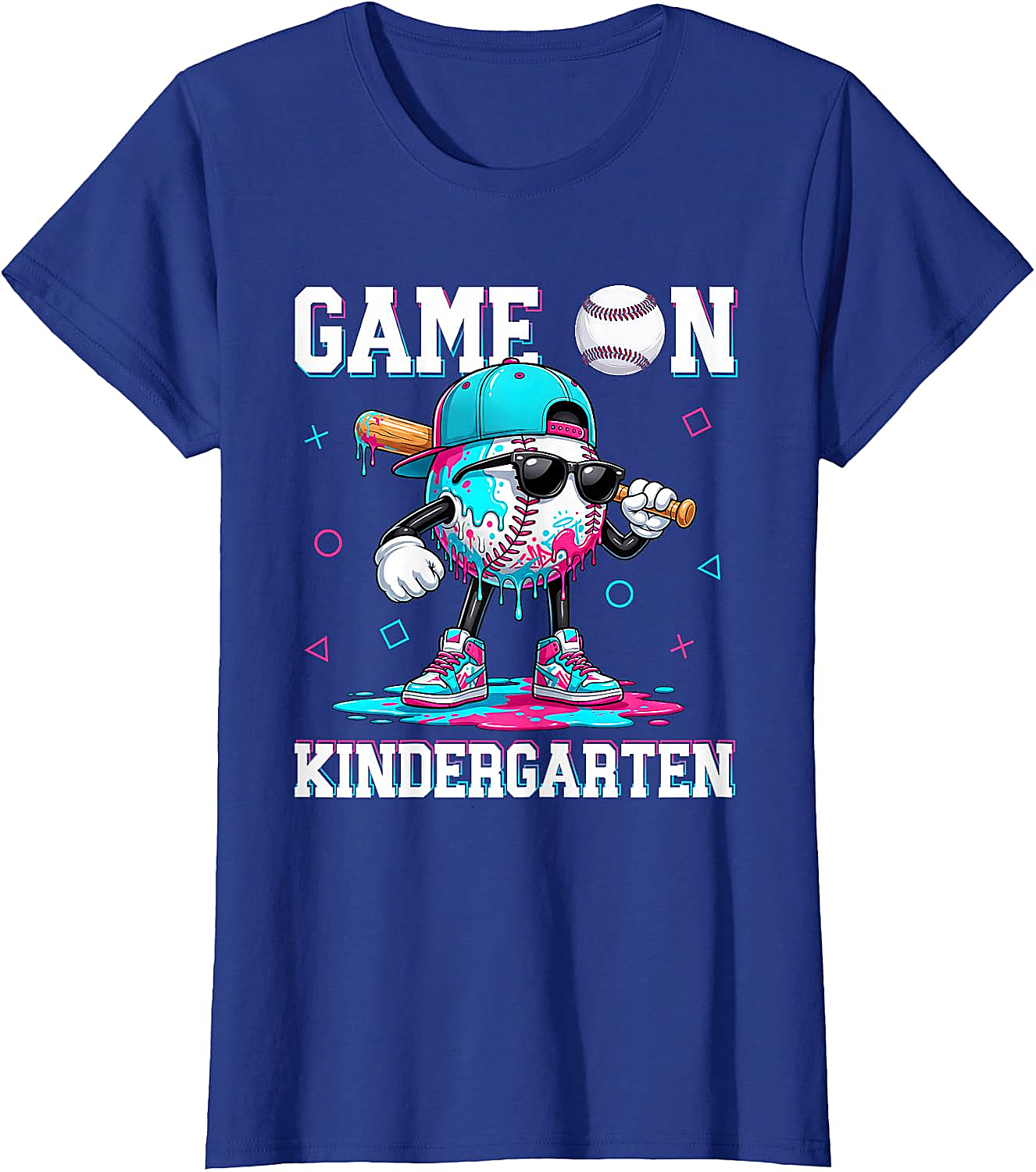 Kindergarten Baseball Game On Drip Tee Back to School