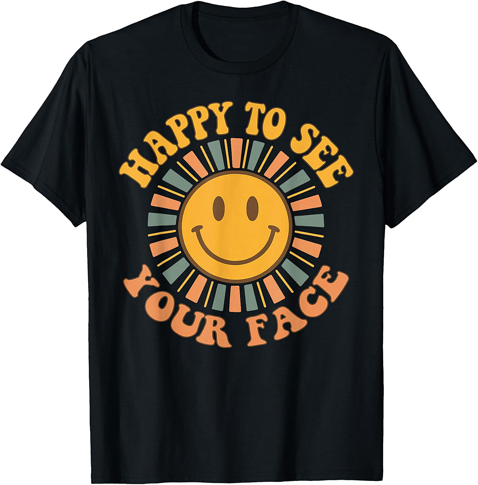 Retro Happy Face T-Shirt | Back to School Teacher Tee