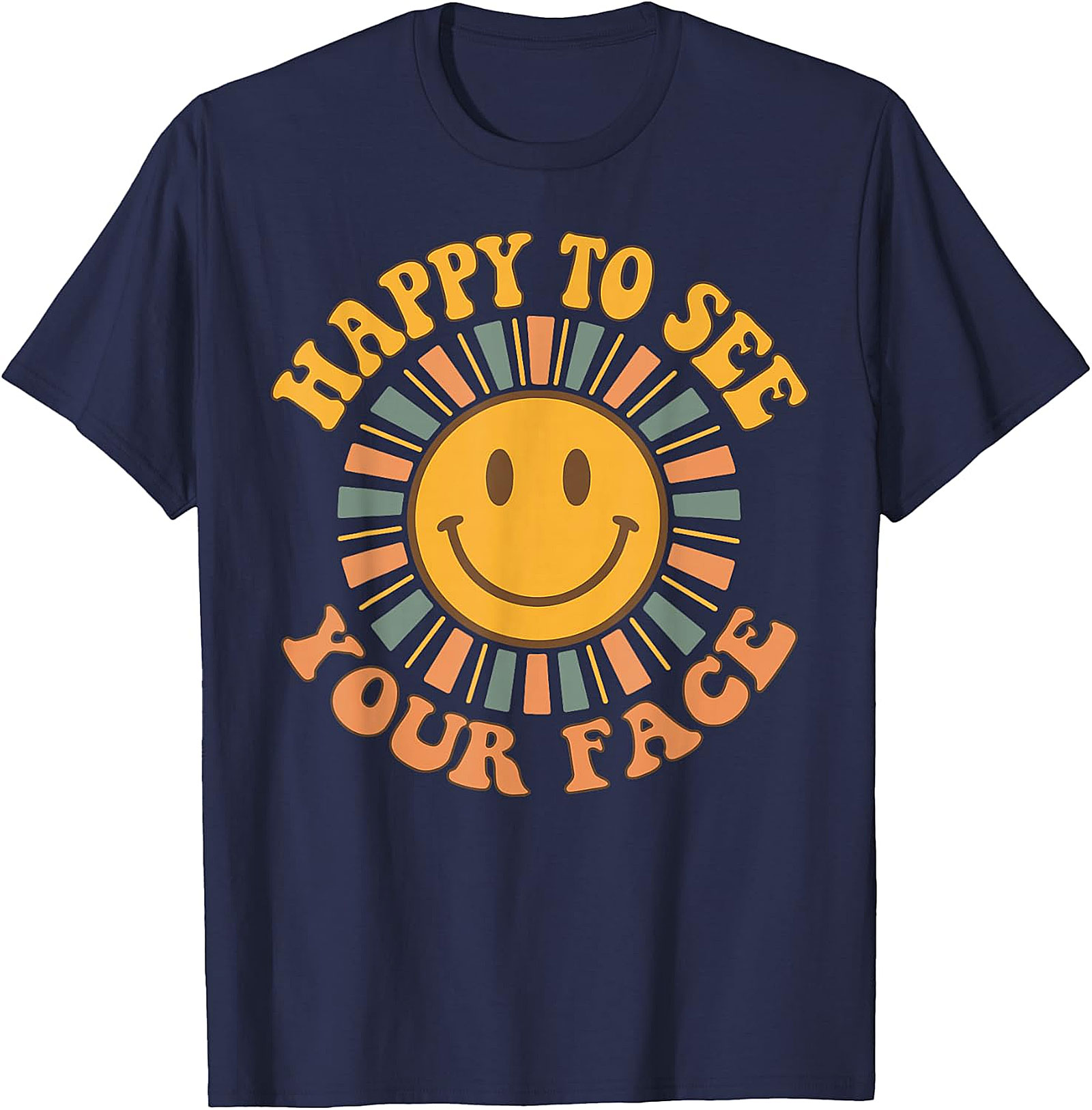 Retro Happy Face T-Shirt | Back to School Teacher Tee