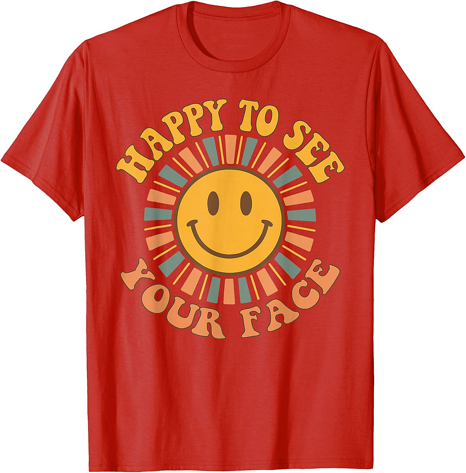 Retro Happy Face T-Shirt | Back to School Teacher Tee