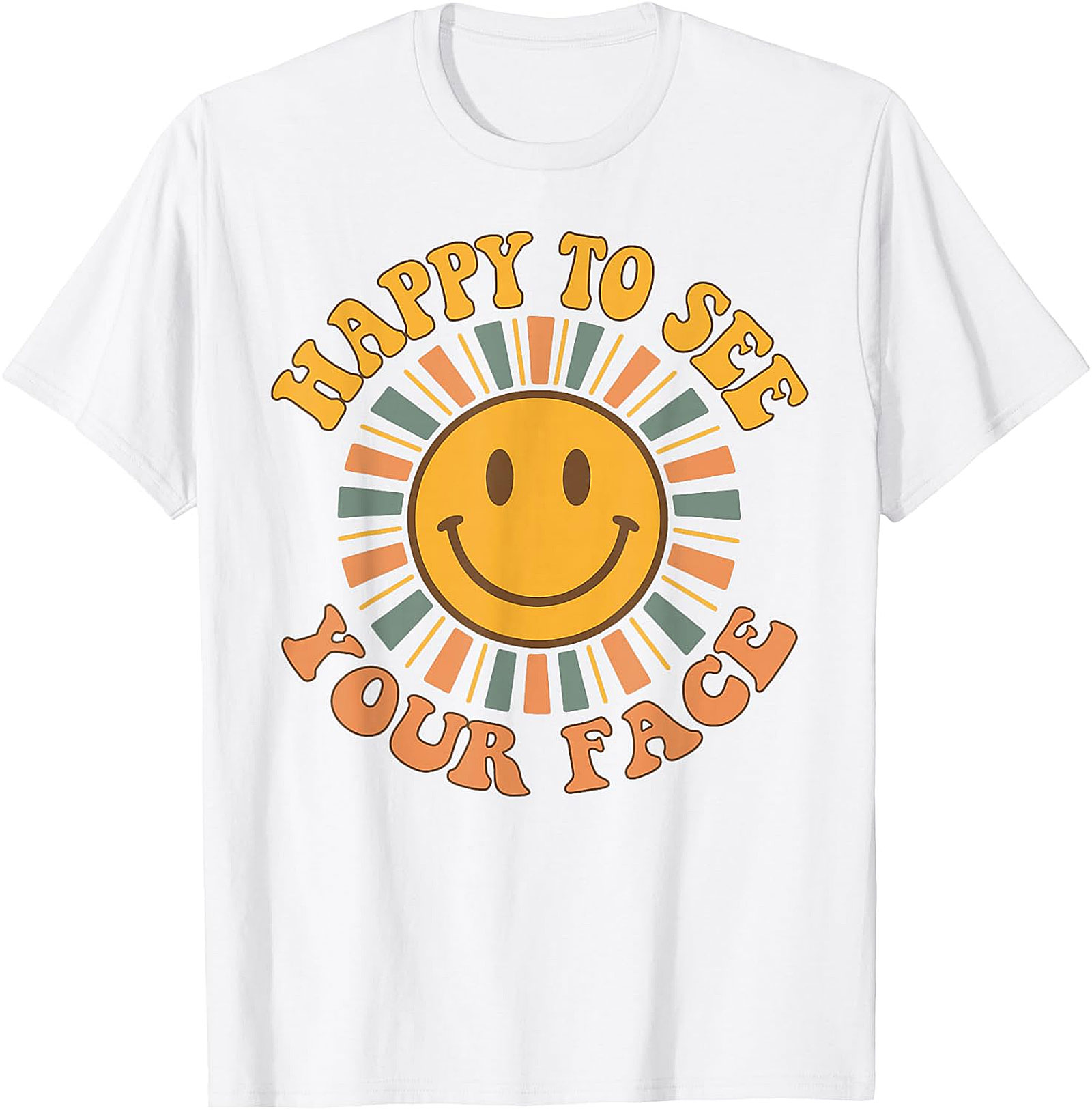 Retro Happy Face T-Shirt | Back to School Teacher Tee