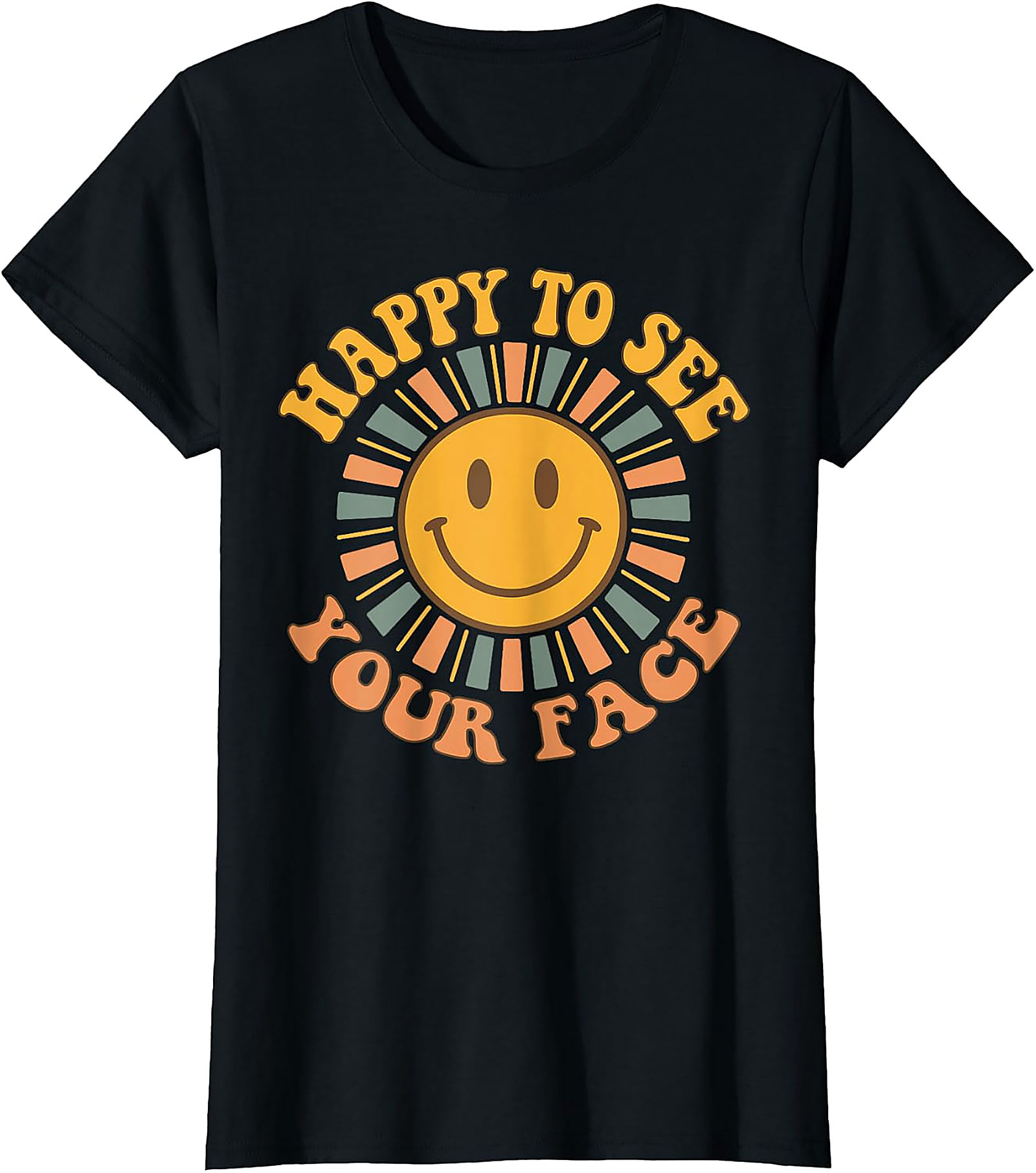 Retro Happy Face T-Shirt | Back to School Teacher Tee