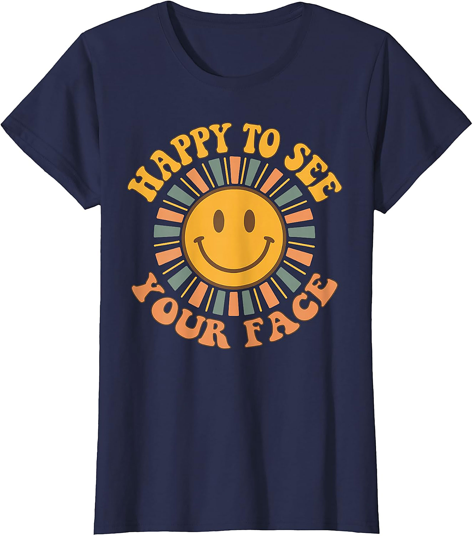 Retro Happy Face T-Shirt | Back to School Teacher Tee