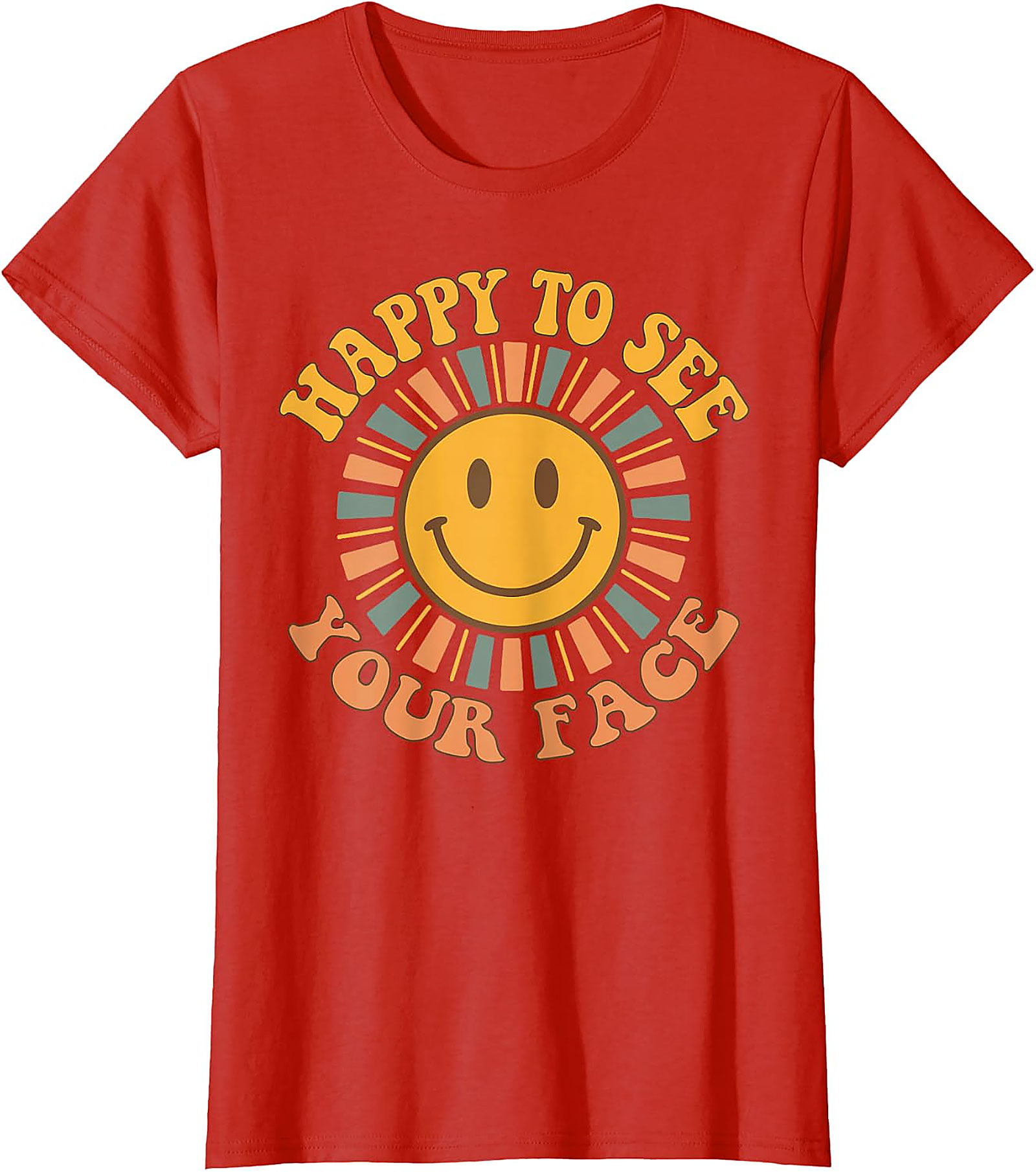 Retro Happy Face T-Shirt | Back to School Teacher Tee