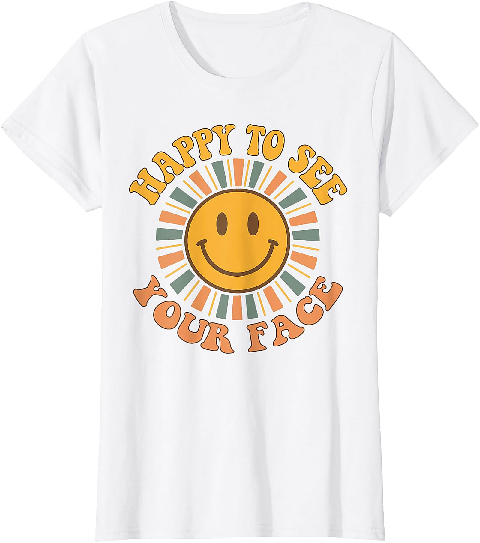 Retro Happy Face T-Shirt | Back to School Teacher Tee