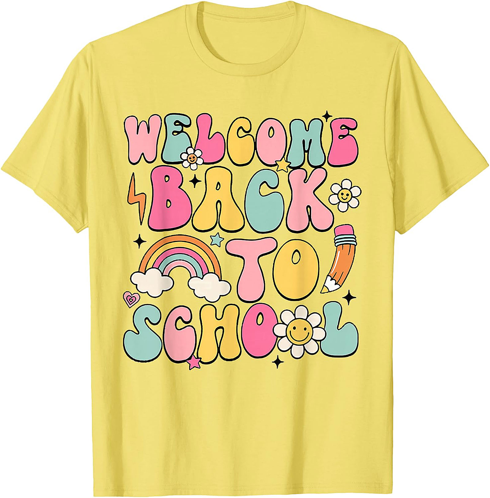 Groovy Welcome Back To School Retro Graphic Tee