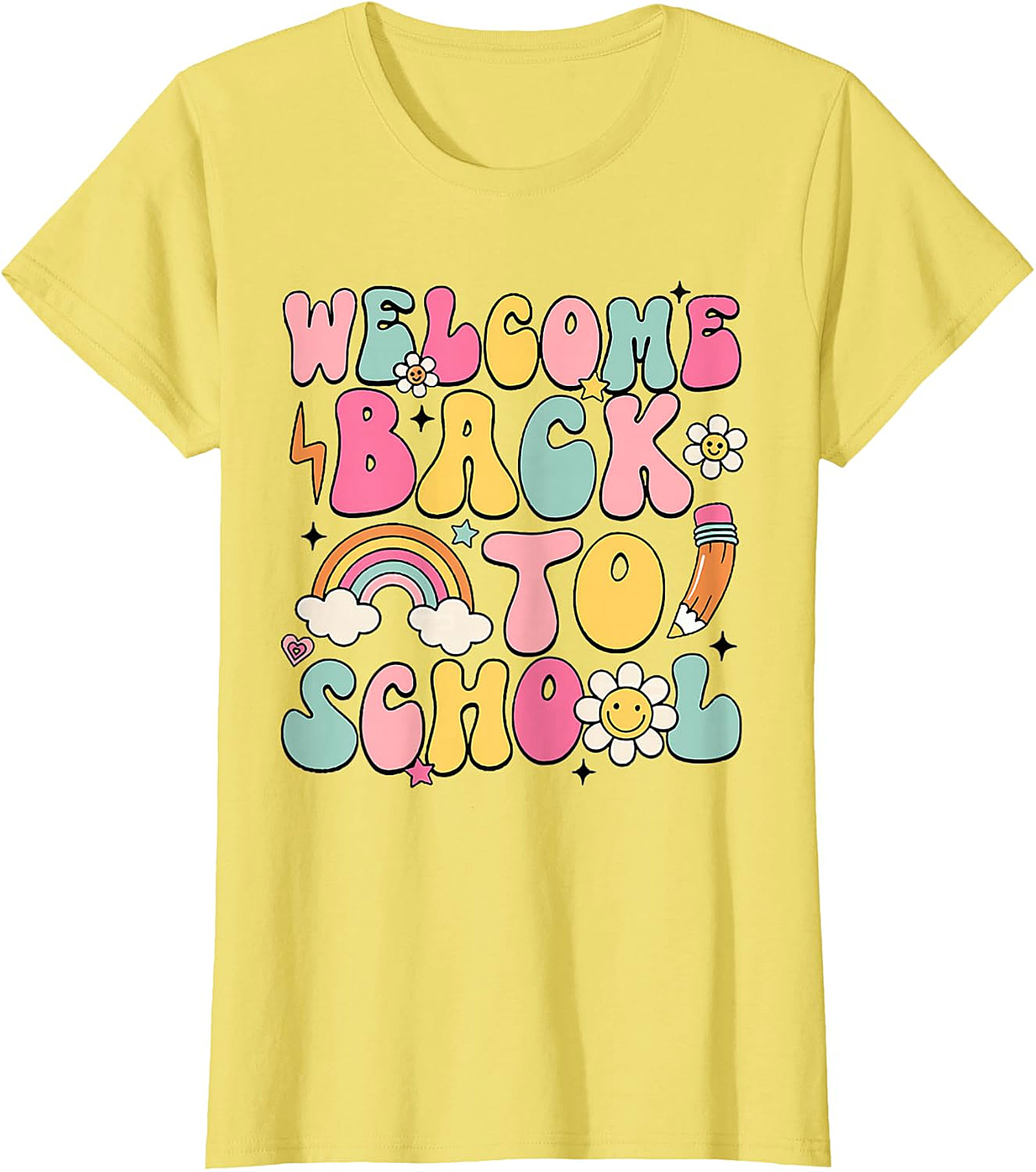 Groovy Welcome Back To School Retro Graphic Tee