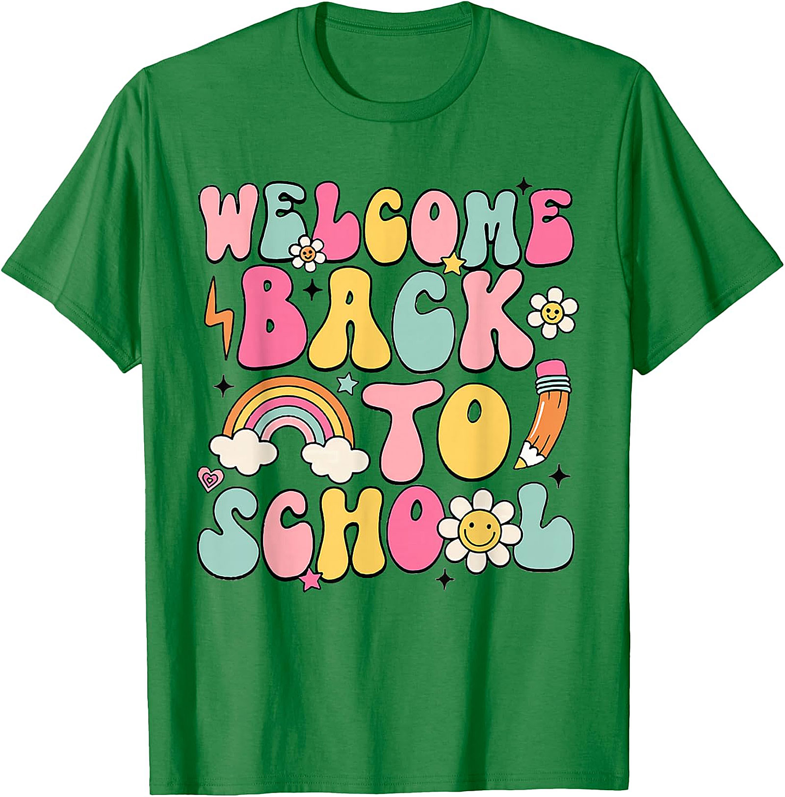 Groovy Welcome Back To School Retro Graphic Tee