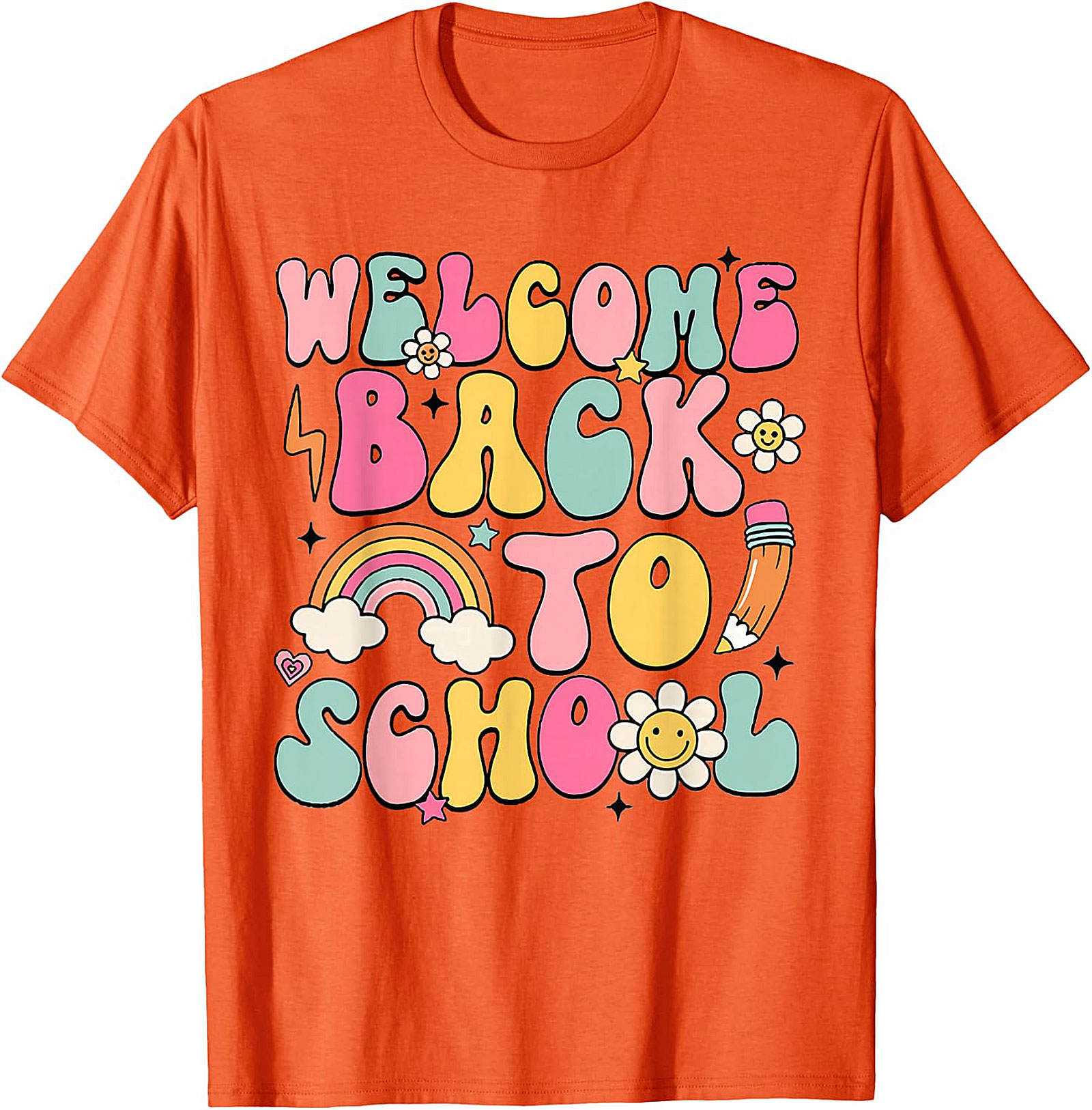 Groovy Welcome Back To School Retro Graphic Tee
