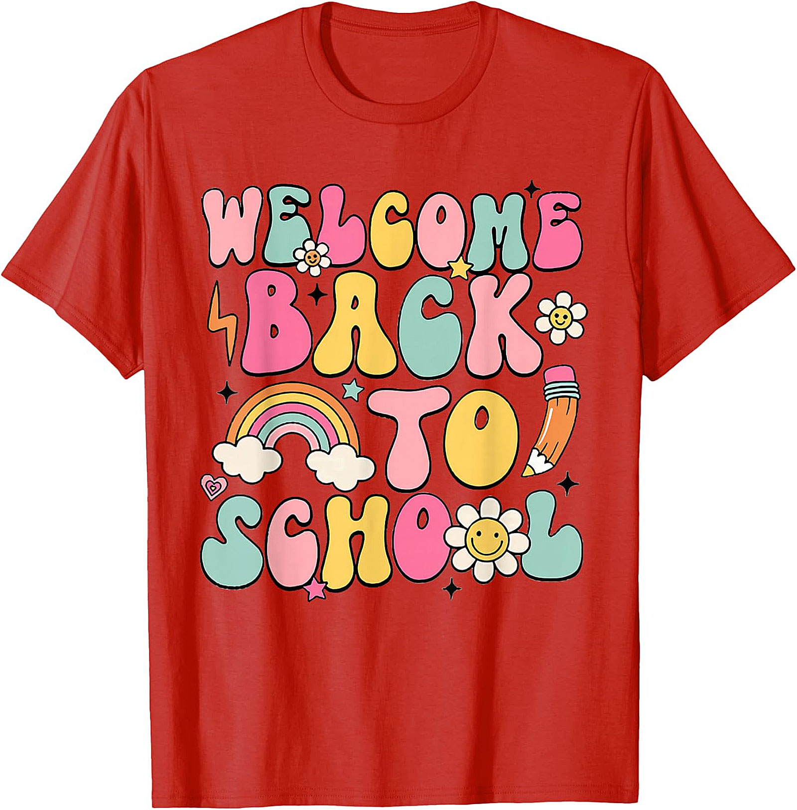 Groovy Welcome Back To School Retro Graphic Tee