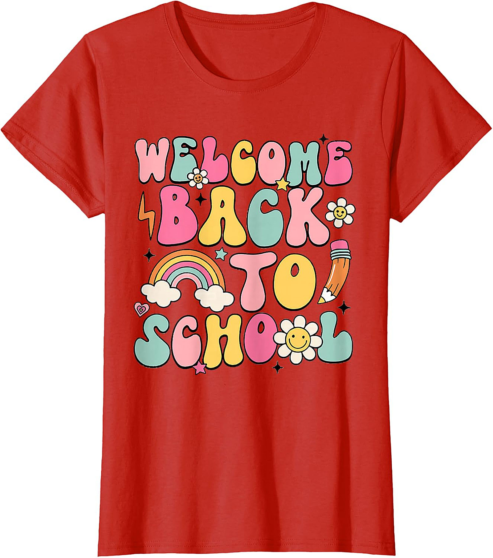 Groovy Welcome Back To School Retro Graphic Tee