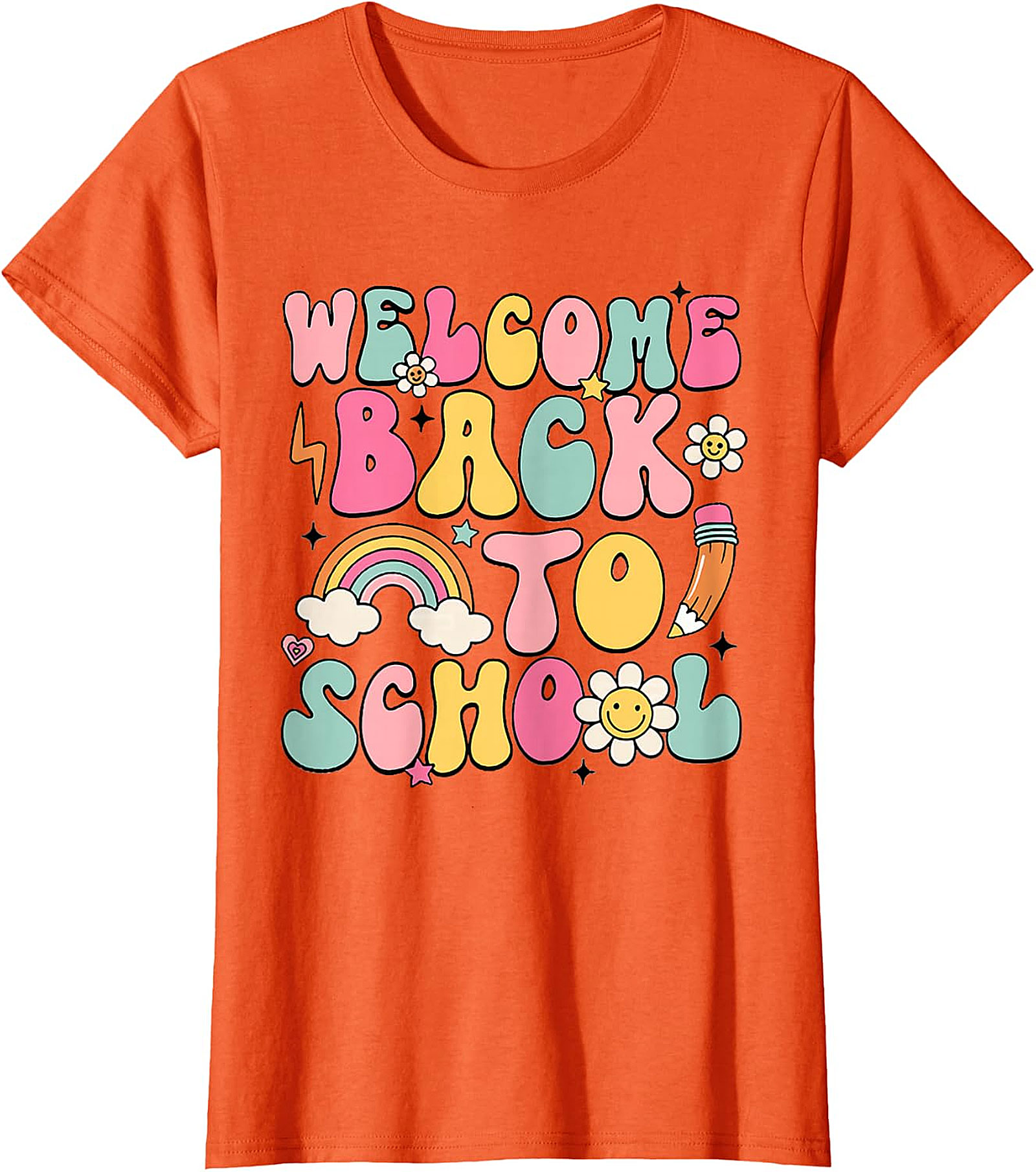 Groovy Welcome Back To School Retro Graphic Tee