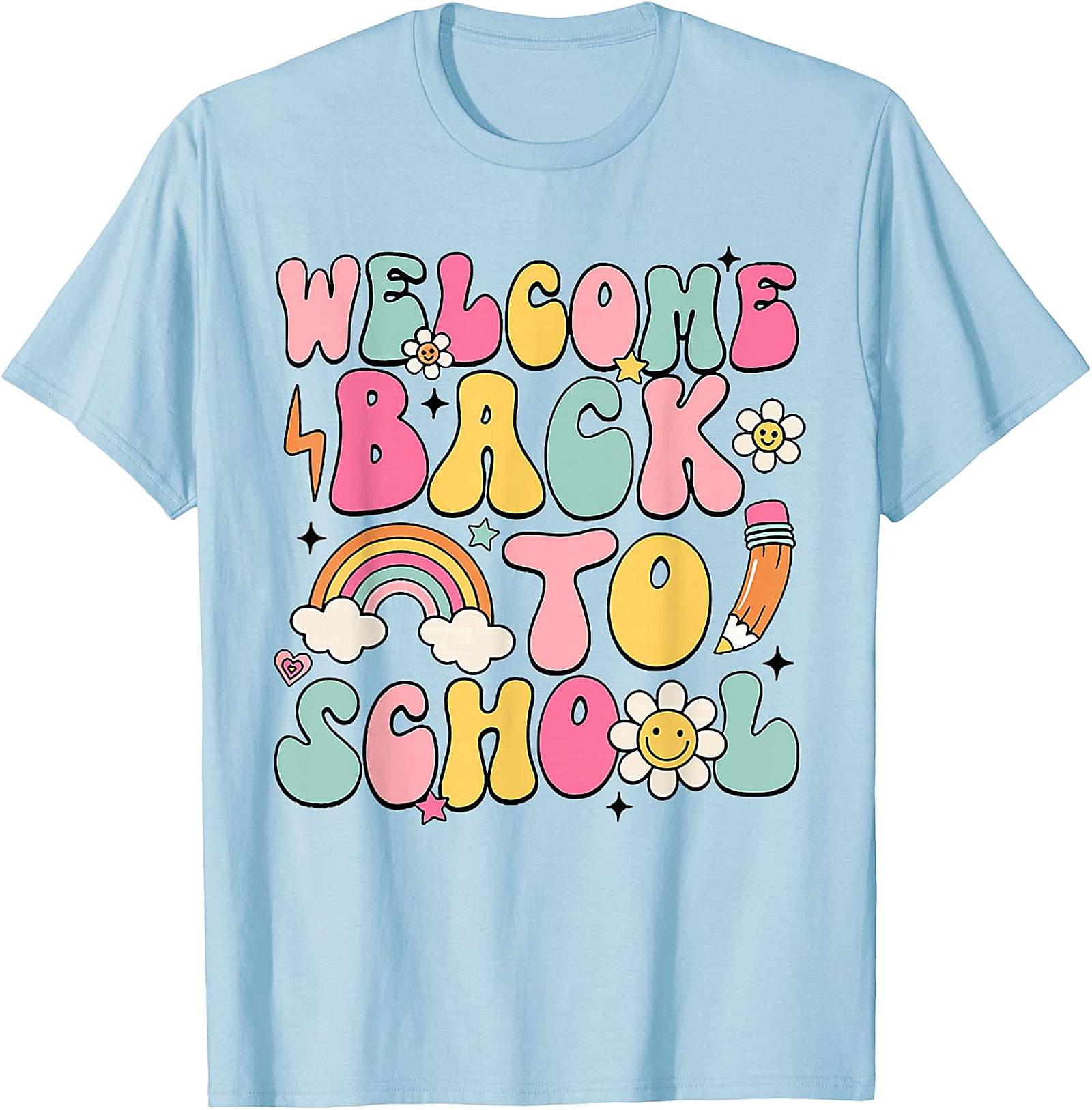 Groovy Welcome Back To School Retro Graphic Tee