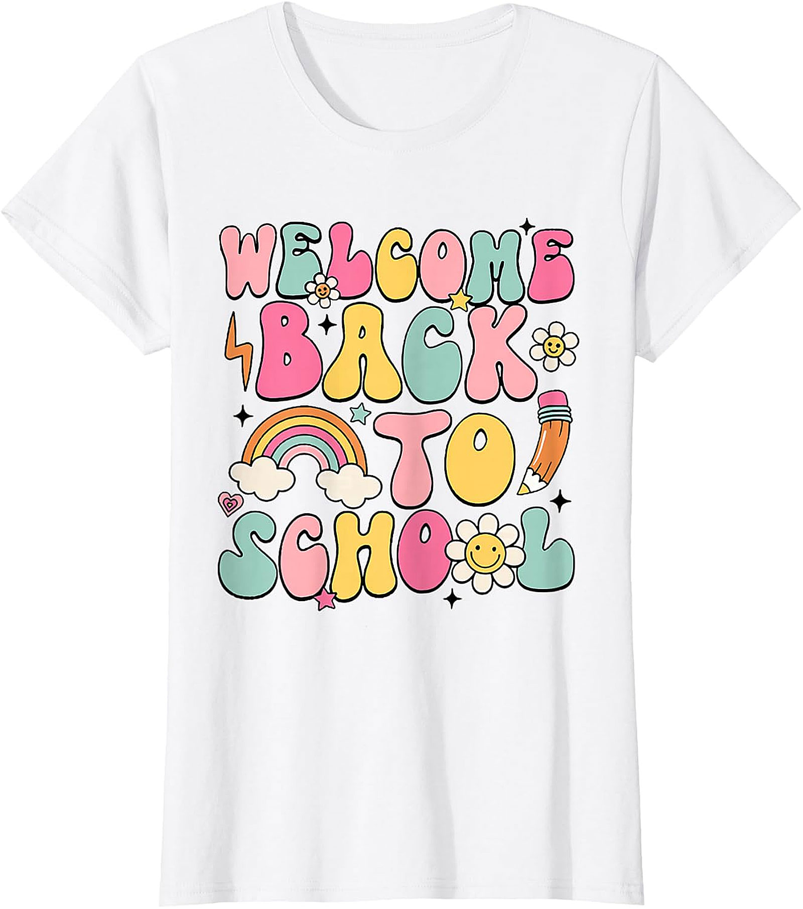 Groovy Welcome Back To School Retro Graphic Tee