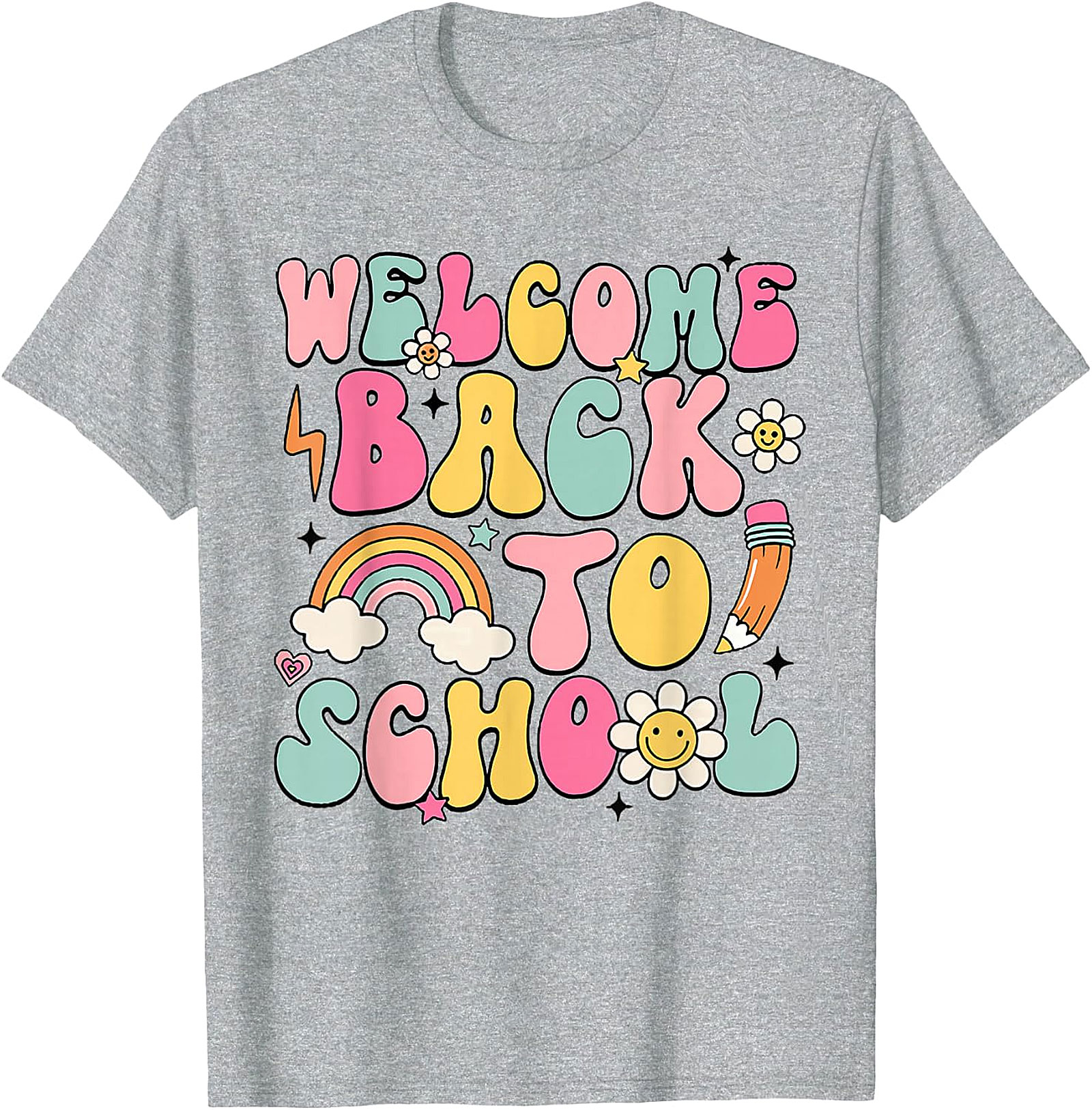 Groovy Welcome Back To School Retro Graphic Tee