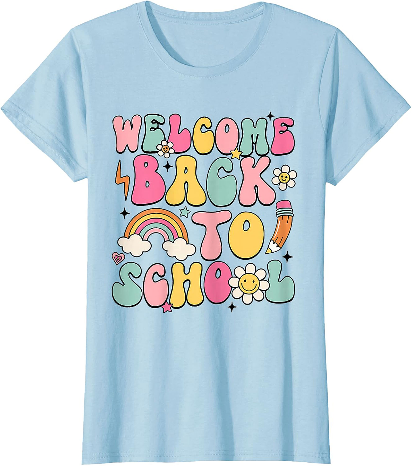 Groovy Welcome Back To School Retro Graphic Tee