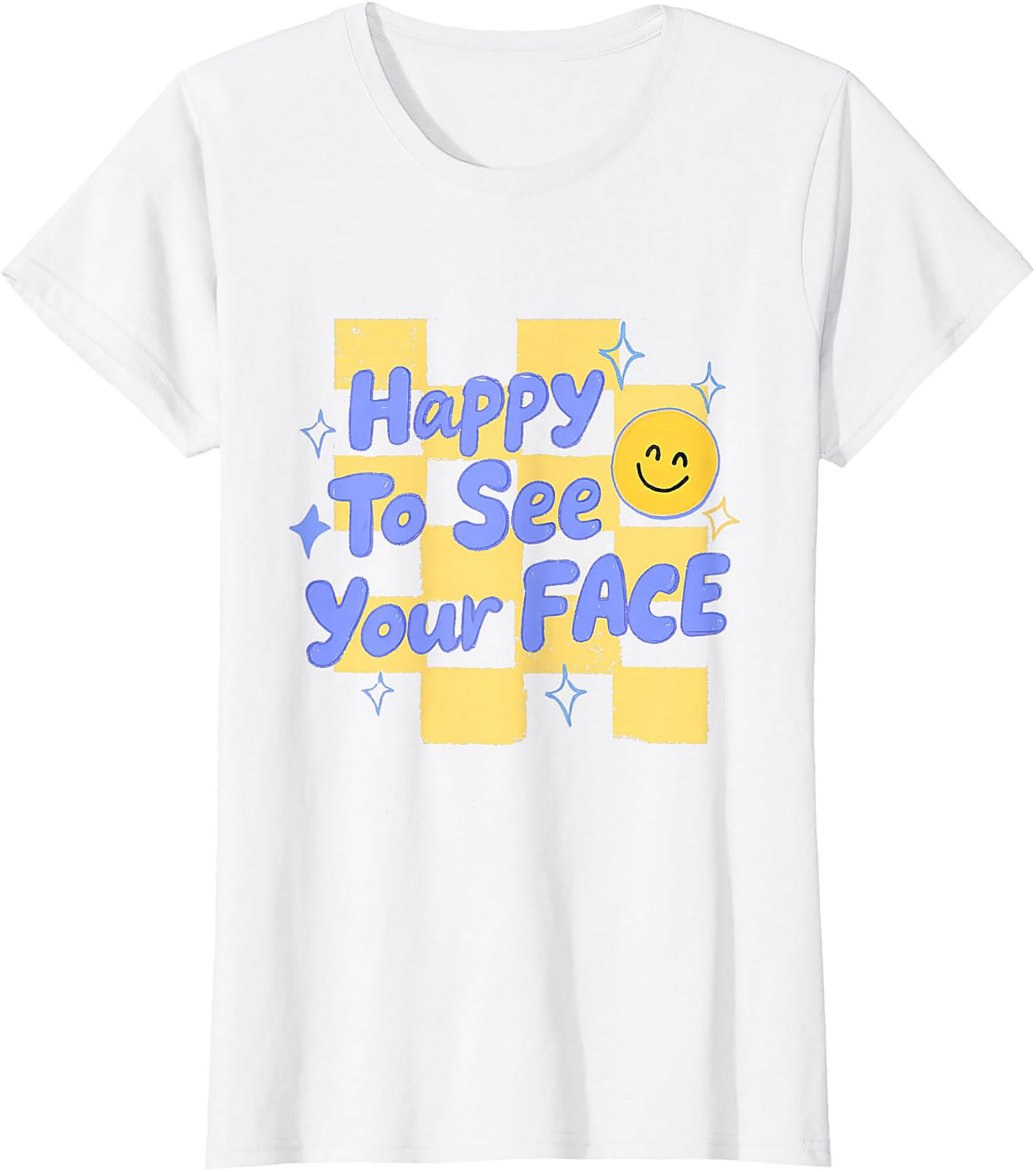 Happy to See Your Face T-Shirt | Retro Teacher Graphic Tee