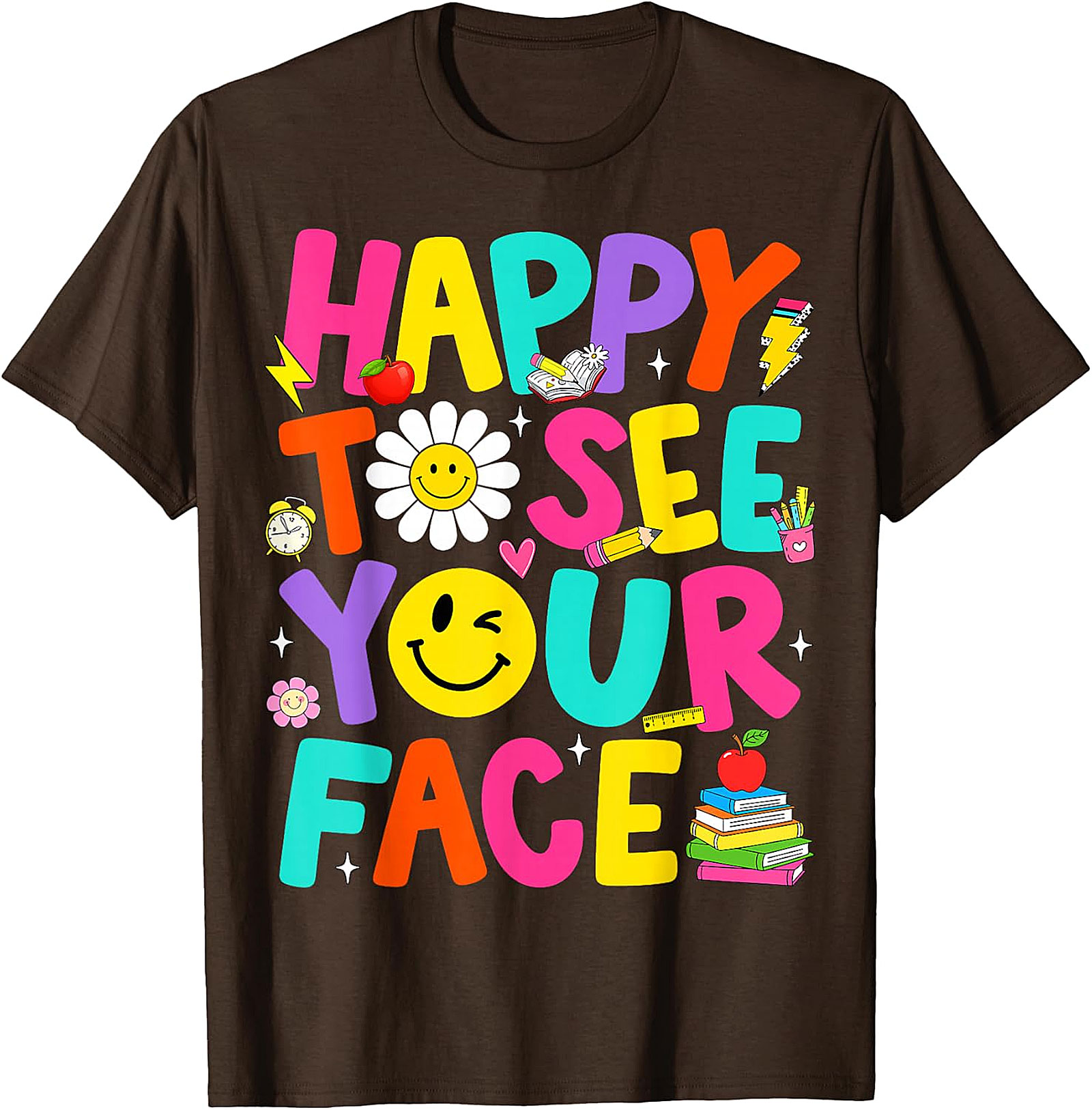Happy to See Your Face T-Shirt | Groovy Teacher Tee