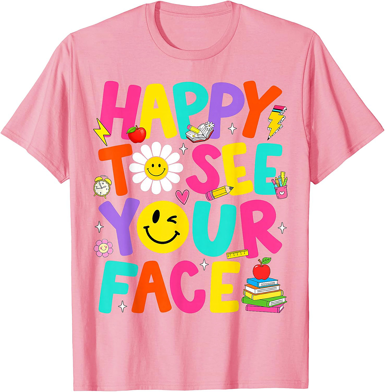 Happy to See Your Face T-Shirt | Groovy Teacher Tee