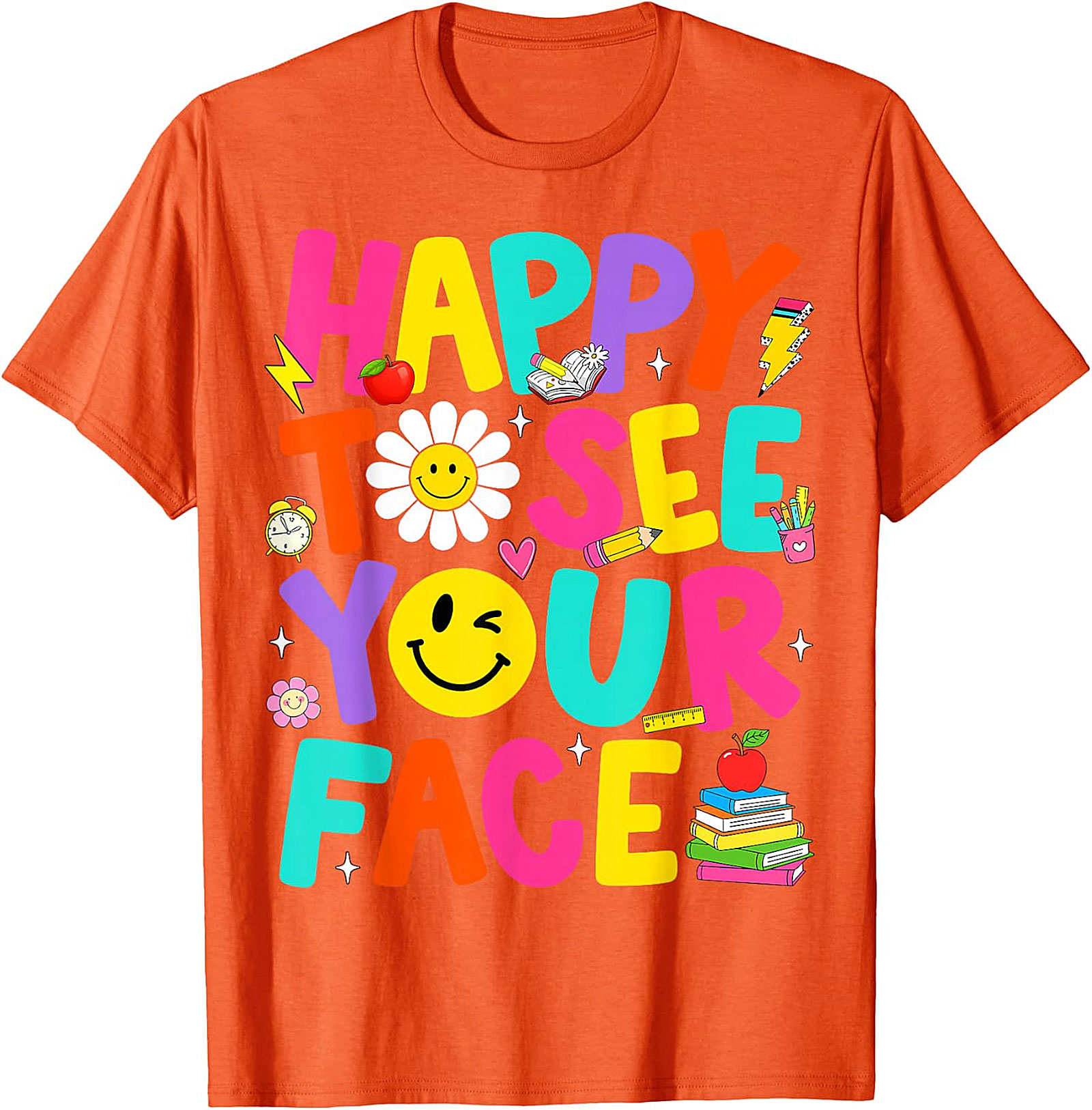 Happy to See Your Face T-Shirt | Groovy Teacher Tee