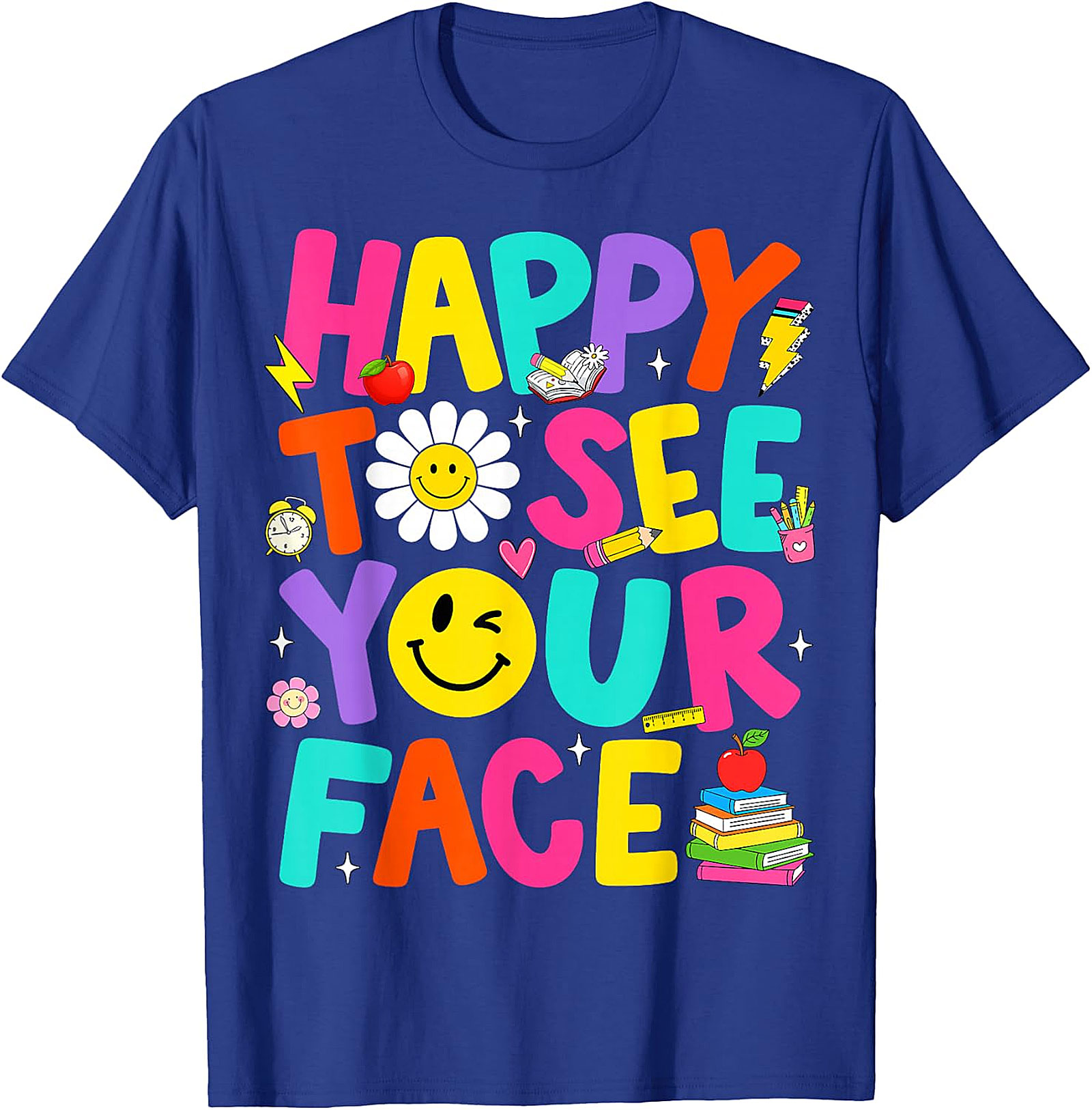 Happy to See Your Face T-Shirt | Groovy Teacher Tee