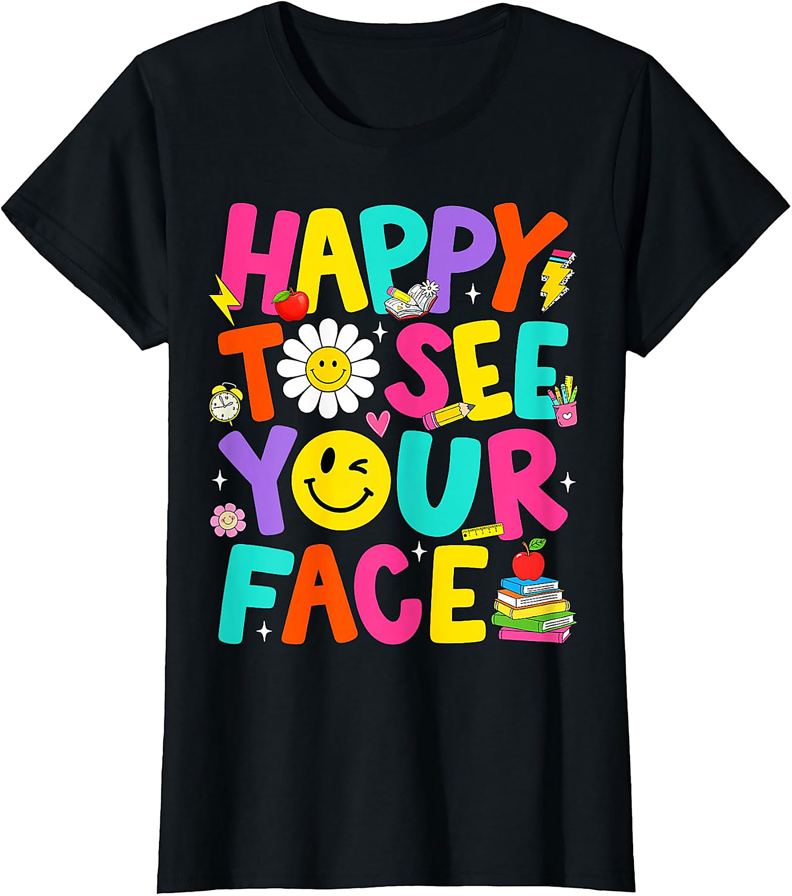 Happy to See Your Face T-Shirt | Groovy Teacher Tee