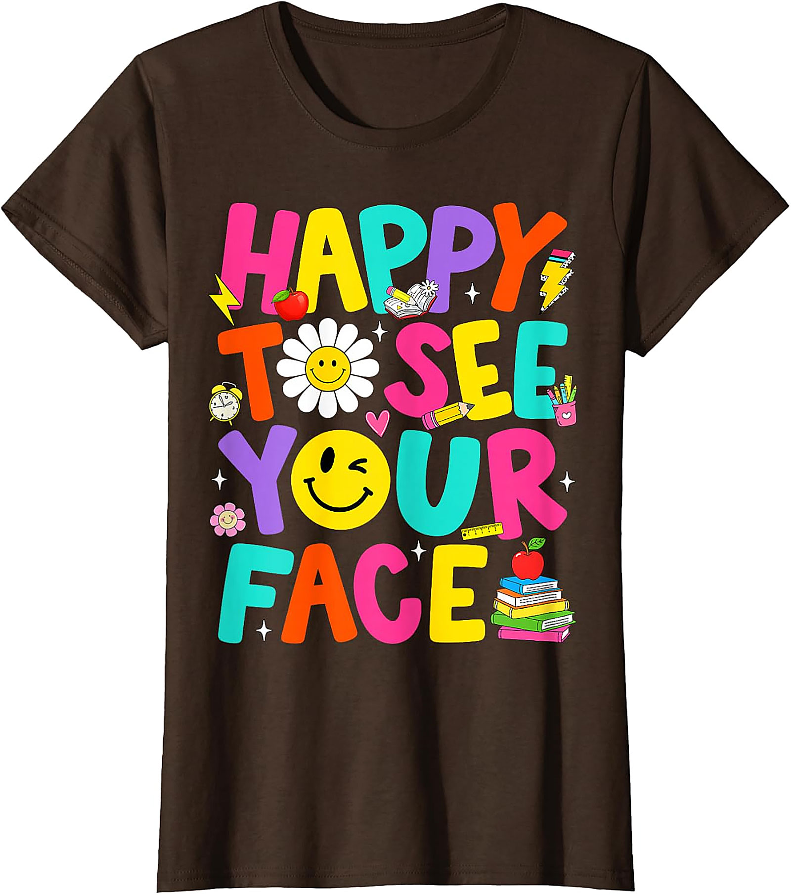 Happy to See Your Face T-Shirt | Groovy Teacher Tee