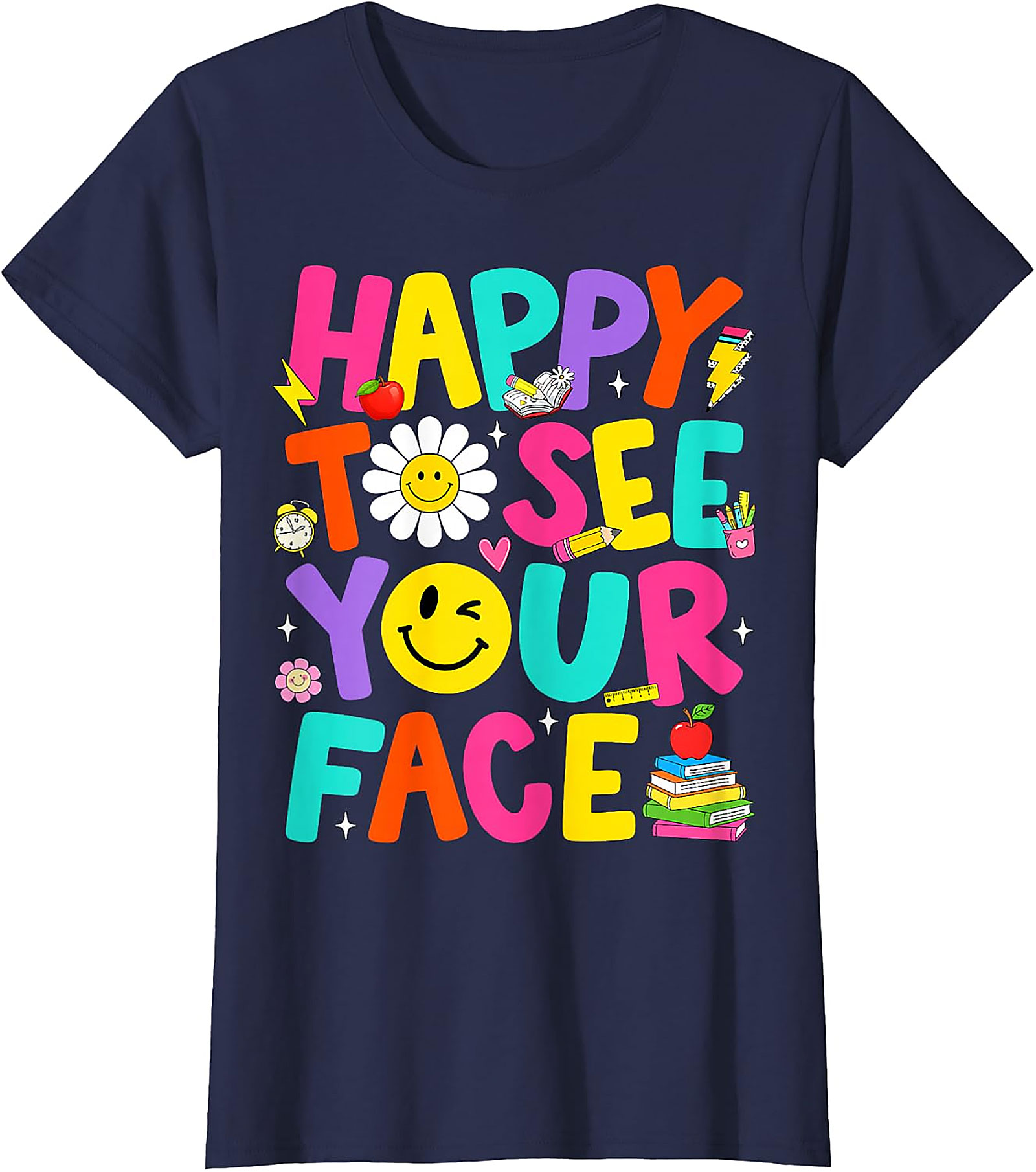 Happy to See Your Face T-Shirt | Groovy Teacher Tee