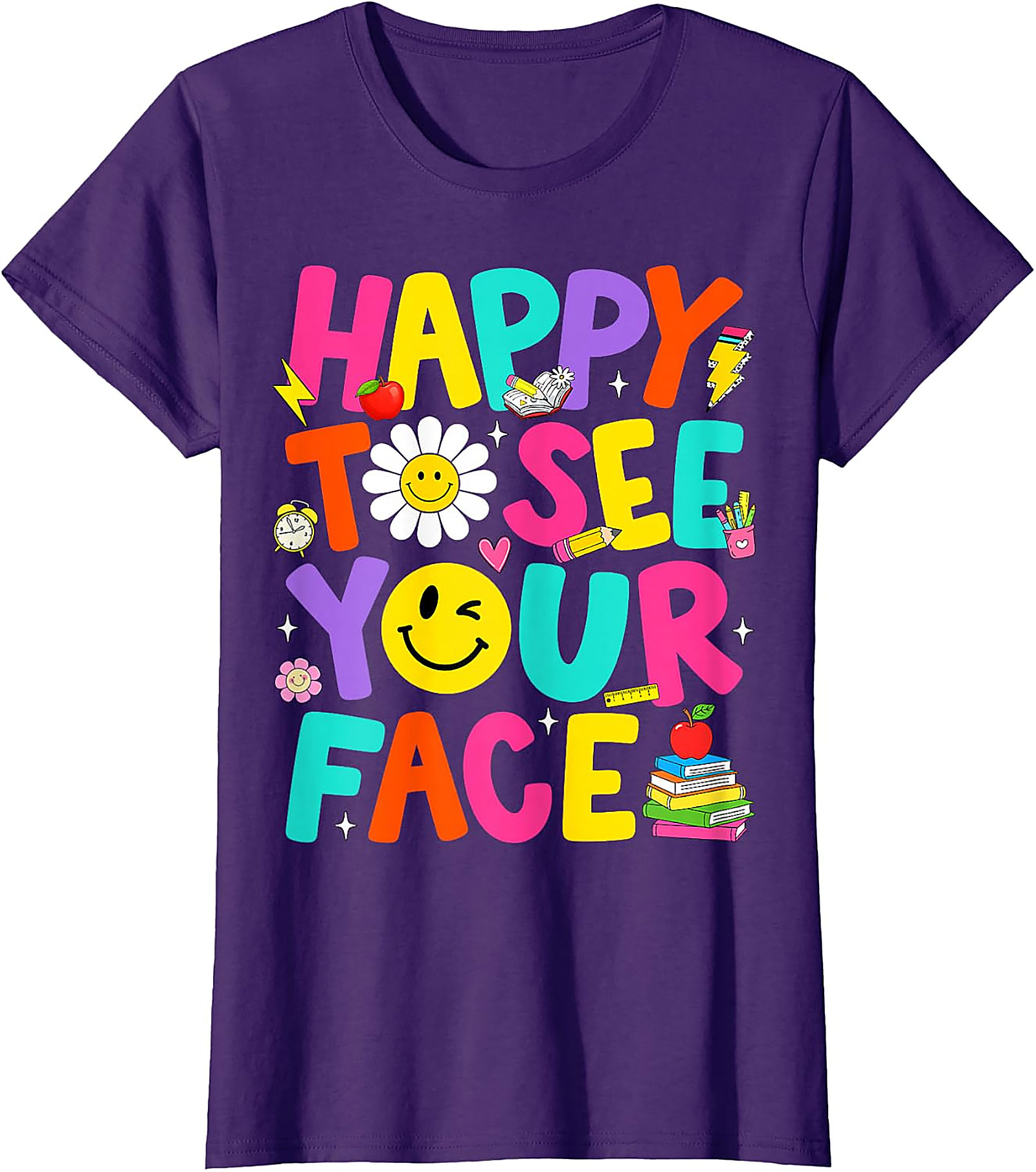 Happy to See Your Face T-Shirt | Groovy Teacher Tee