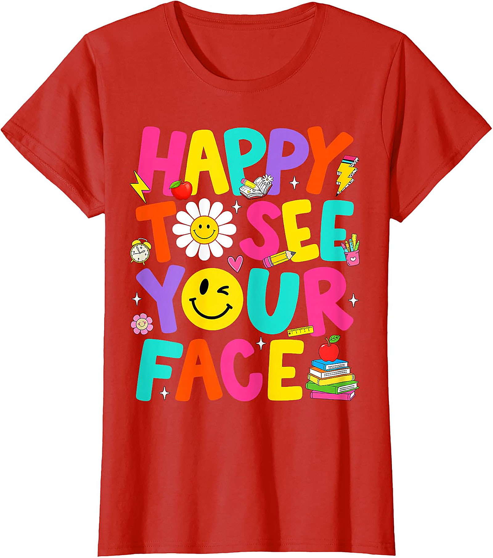 Happy to See Your Face T-Shirt | Groovy Teacher Tee