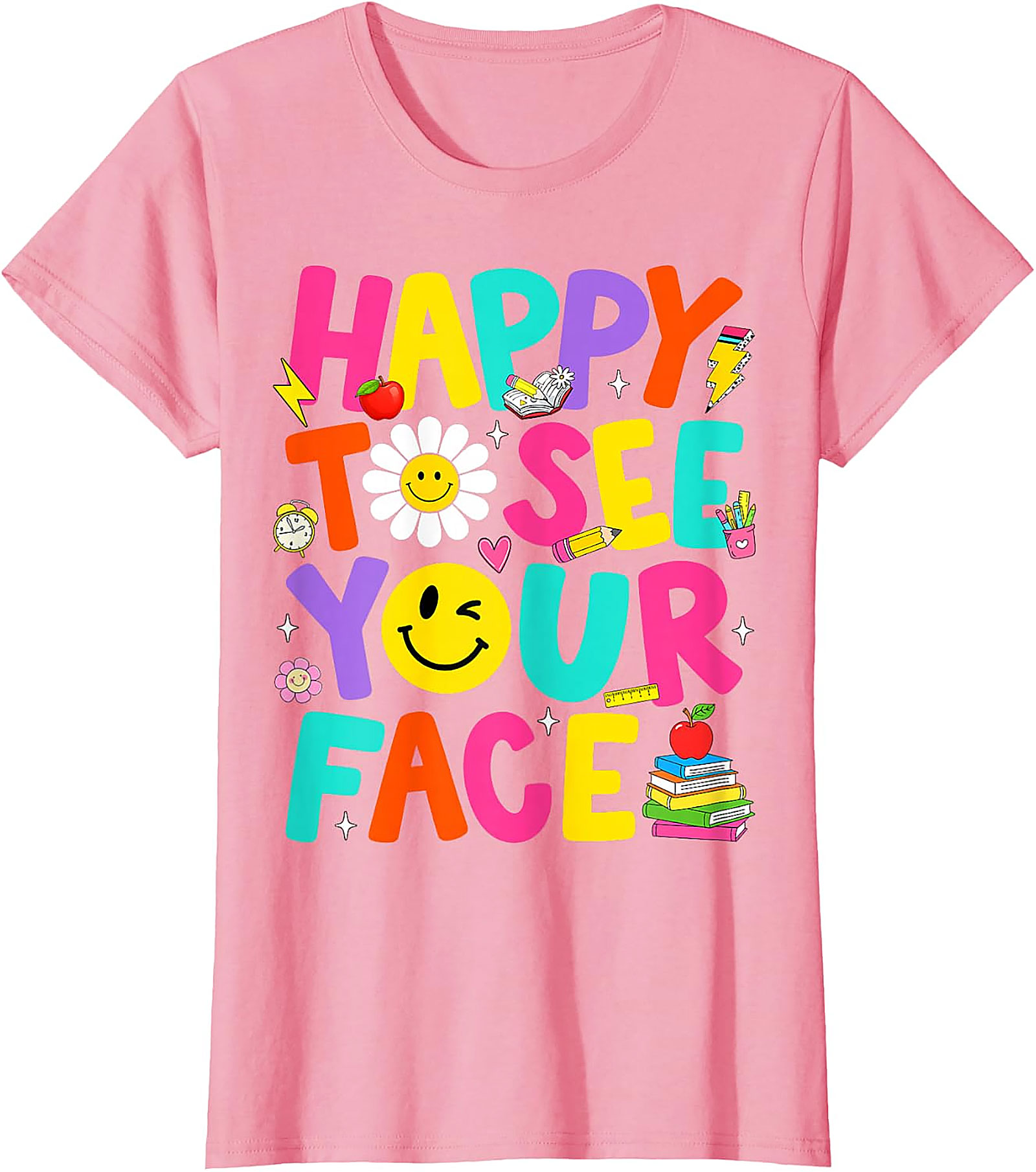 Happy to See Your Face T-Shirt | Groovy Teacher Tee