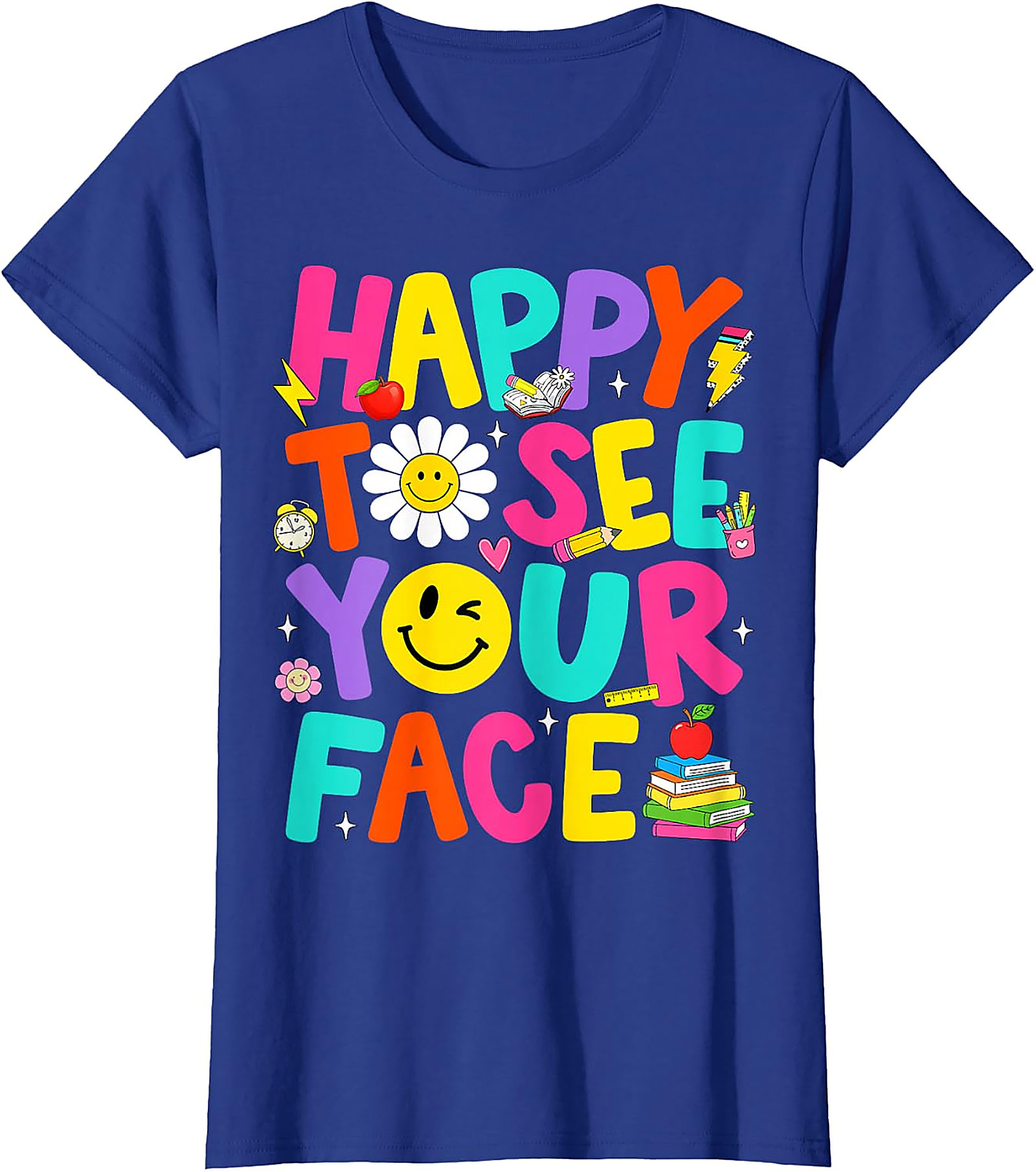 Happy to See Your Face T-Shirt | Groovy Teacher Tee