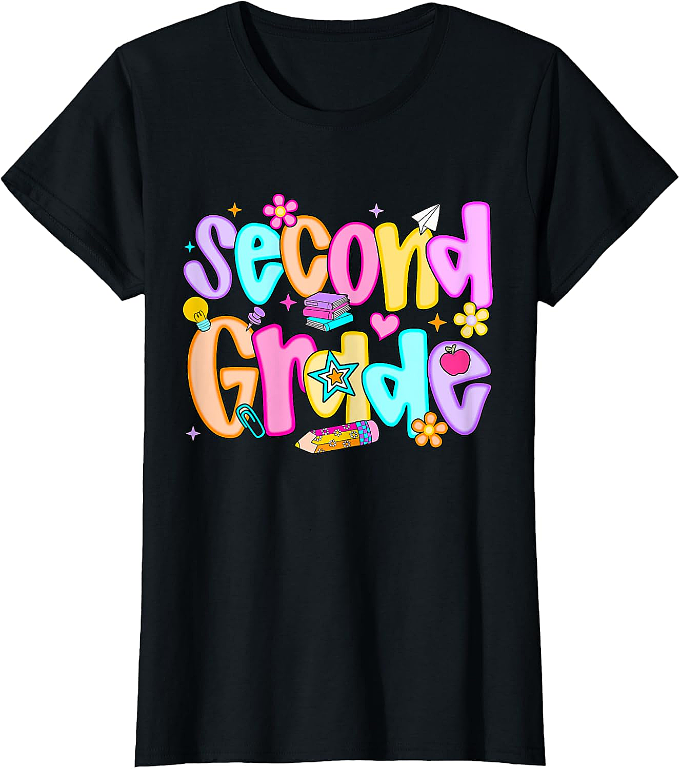 Preppy Second Grade T-Shirt Back to School 2nd Grade Tee