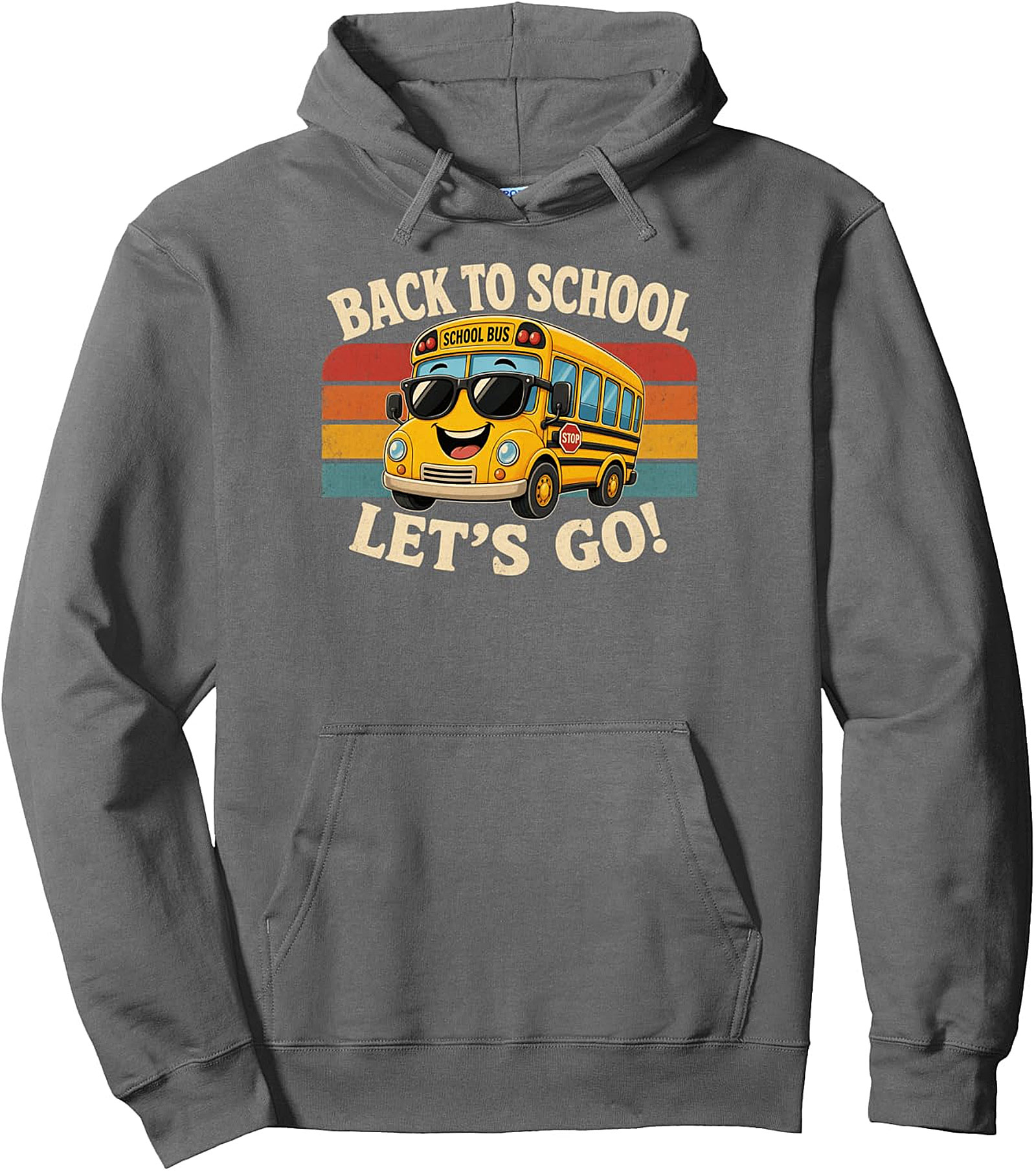  Back to School Bus Pullover Hoodie | Fun Graphic Design